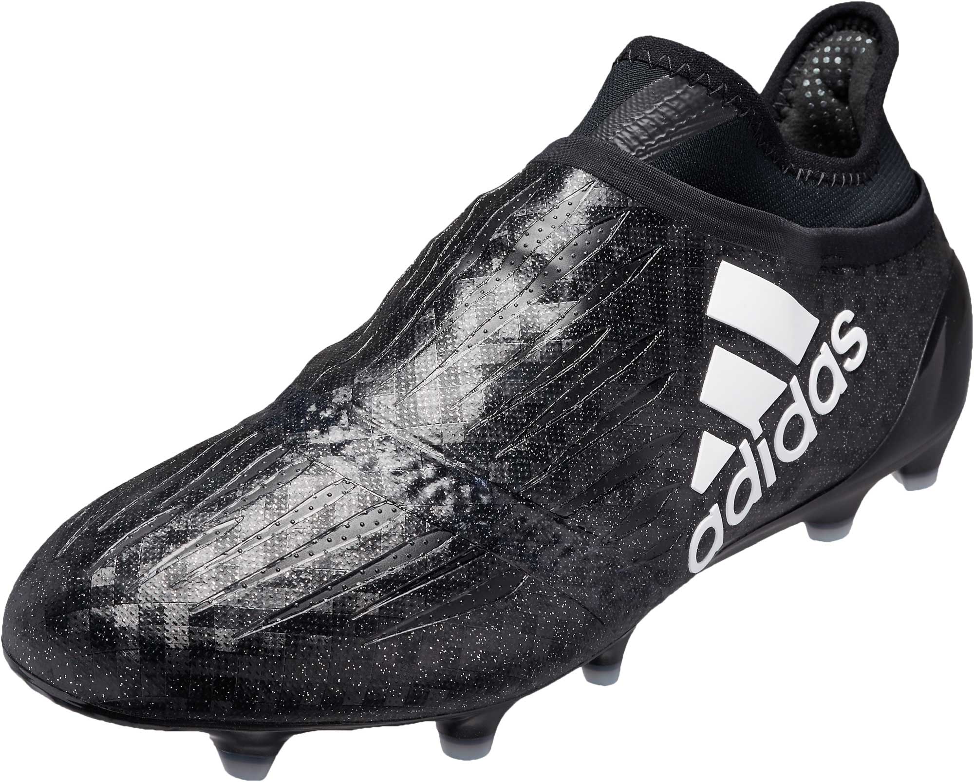 adidas X 16+ FG Soccer Cleats - Black & White Soccer Master