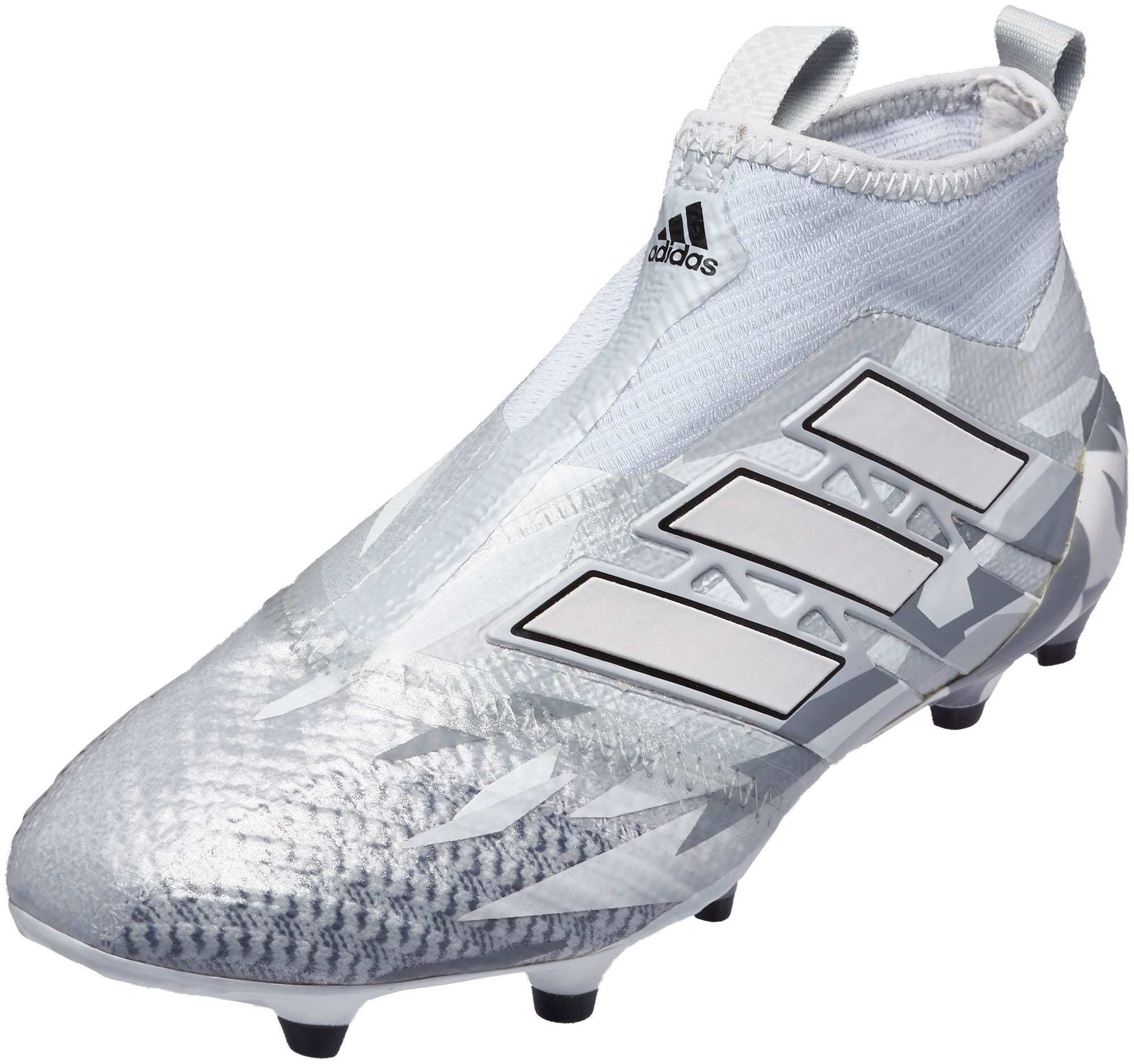 adidas Kids ACE Purecontrol FG Soccer Cleats Clear Grey & White Master