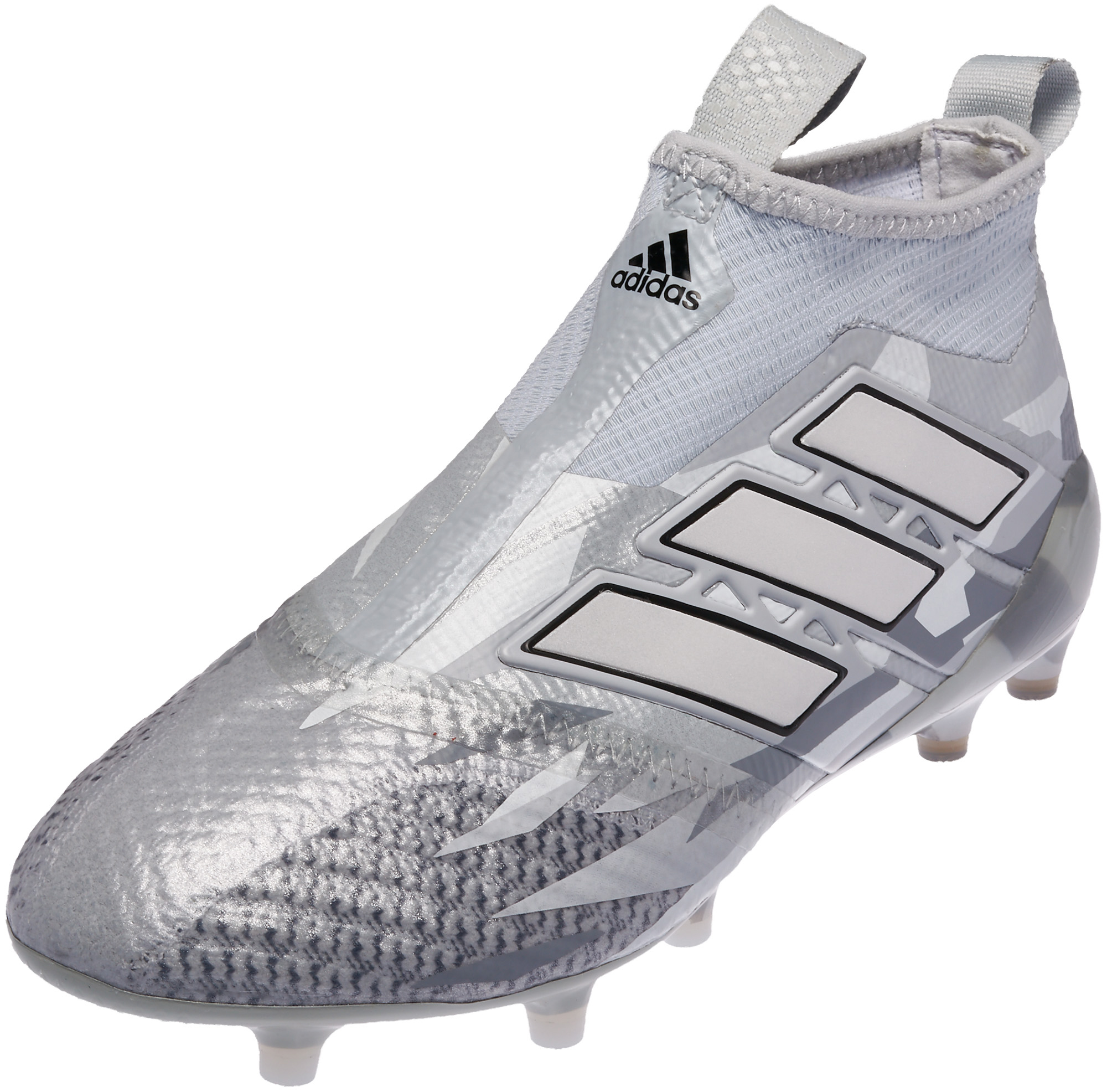 adidas ACE 17+ Purecontrol FG Soccer Cleats - Clear Grey & White 