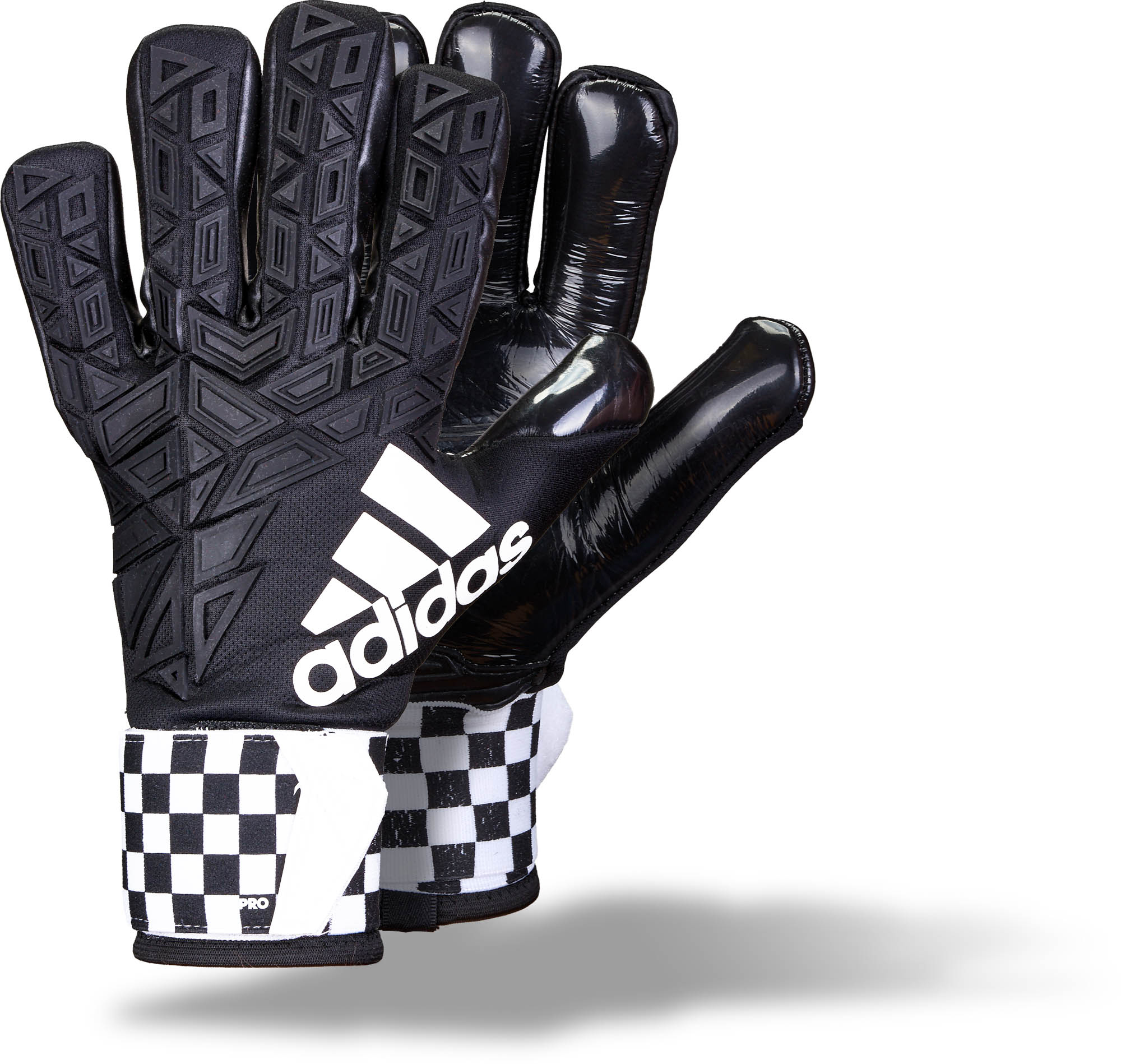 adidas ACE Trans Pro Goalkeeper Gloves - Checkered Flag - Black & White - Master