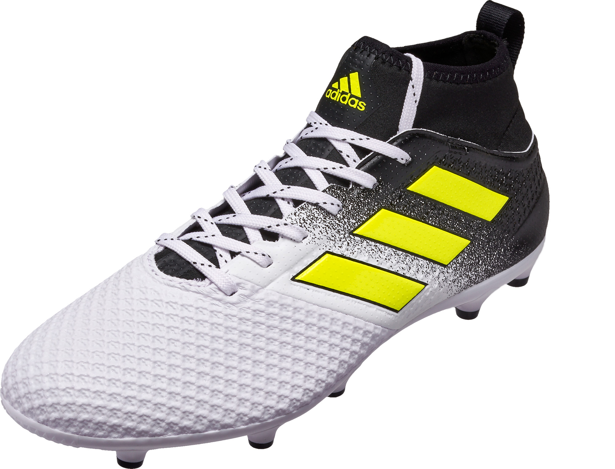 adidas ACE 17.3 FG Soccer Cleats - White & Solar Yellow Soccer Master