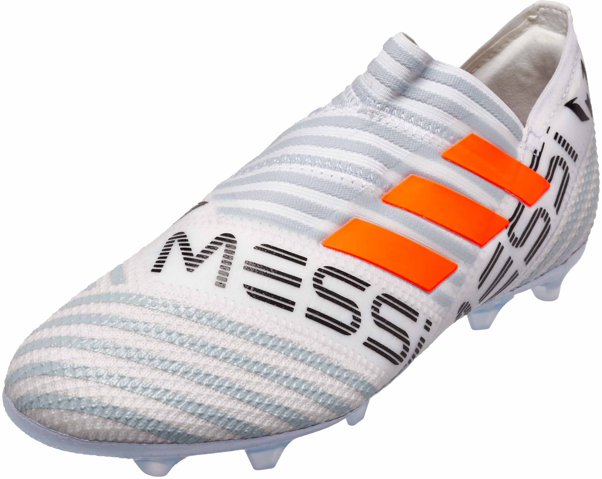 Kids adidas Nemeziz Messi 17+ 360Agility FG - White \u0026 Solar Orange - Soccer  Master