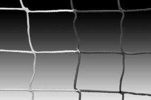 Kwik Goal Soccer Net 3MM – 8’x24’x3’x8.5′ (Black/White) – 120MM Mesh