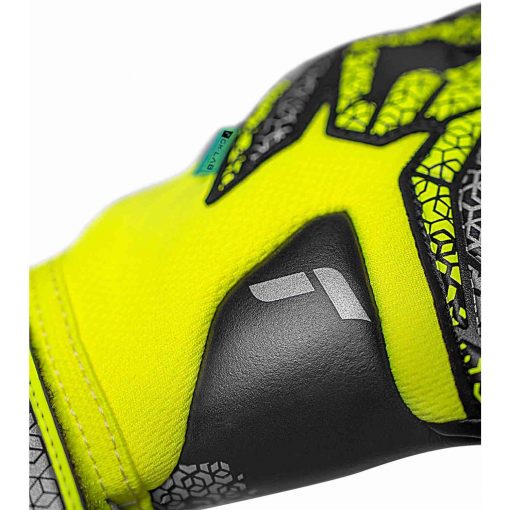 Reusch Attrakt Gold NC Goalkeeper Gloves - Black & Safety Yellow with Silver - Image 7