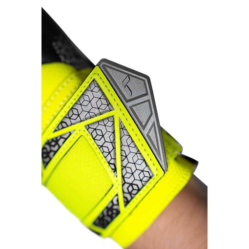 Reusch Attrakt Gold NC Goalkeeper Gloves - Black & Safety Yellow with Silver - Image 8