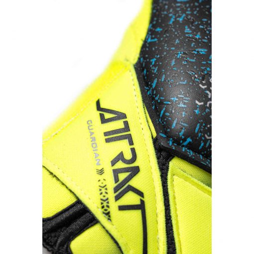Reusch Attrakt Fusion Guardian Goalkeeper Gloves - Black & Safety Yellow with Silver - Image 8