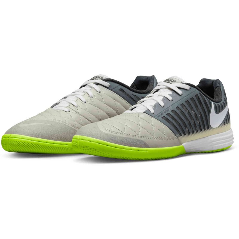 Nike Lunar Gato II IC Indoor/Court Soccer Shoes - Smoke Grey, White ...