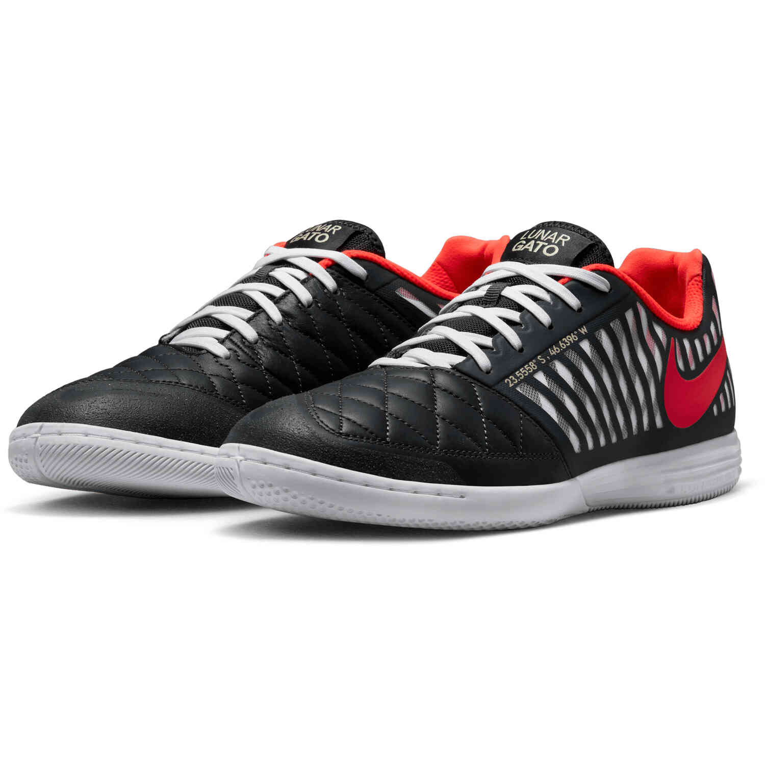 Nike Gato IC Indoor Soccer Shoes - Anthracite, Infrared 23, White & Team Gold - Soccer Master