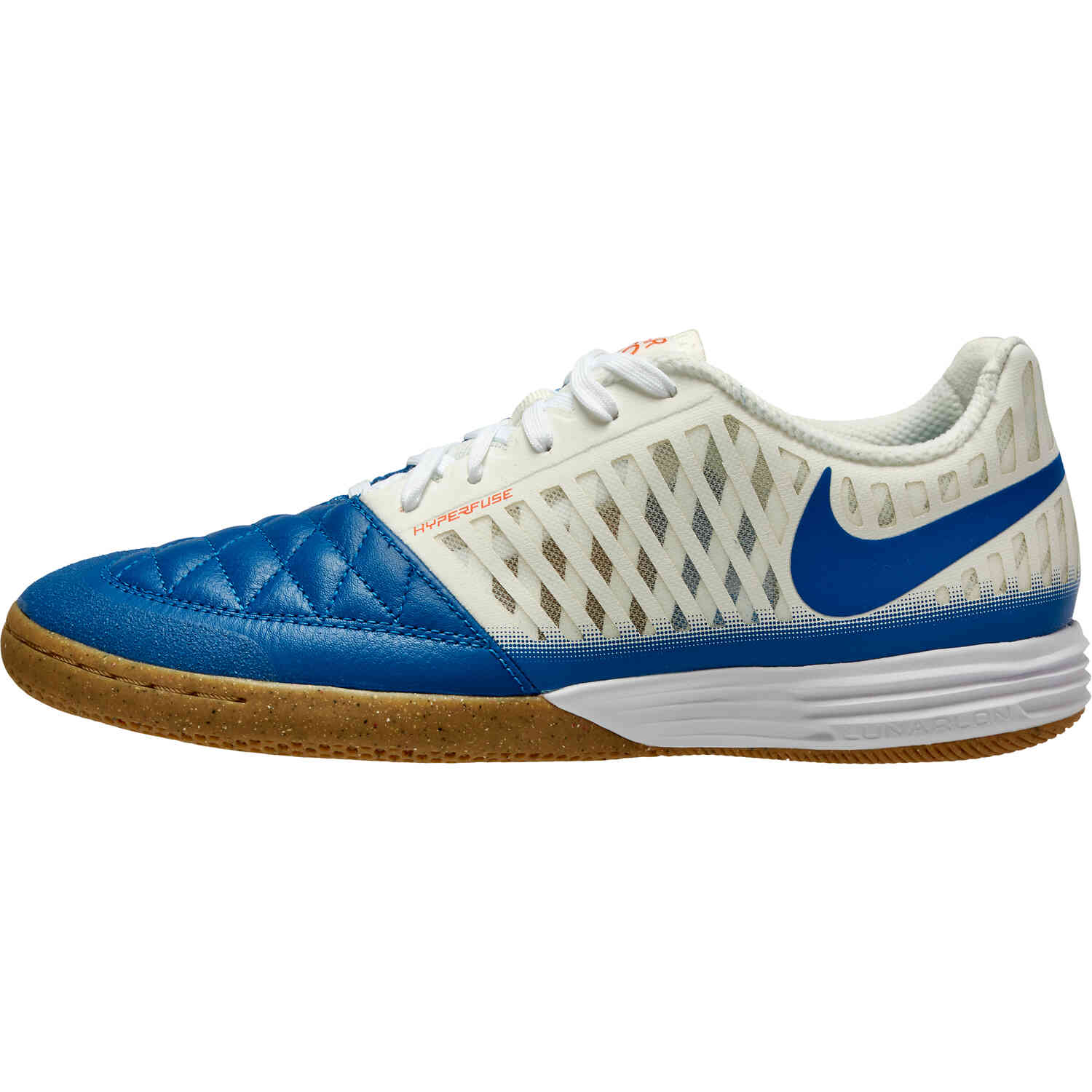 Nike Lunar II IC Indoor Soccer Shoes - Sail, Blue Jay - Soccer