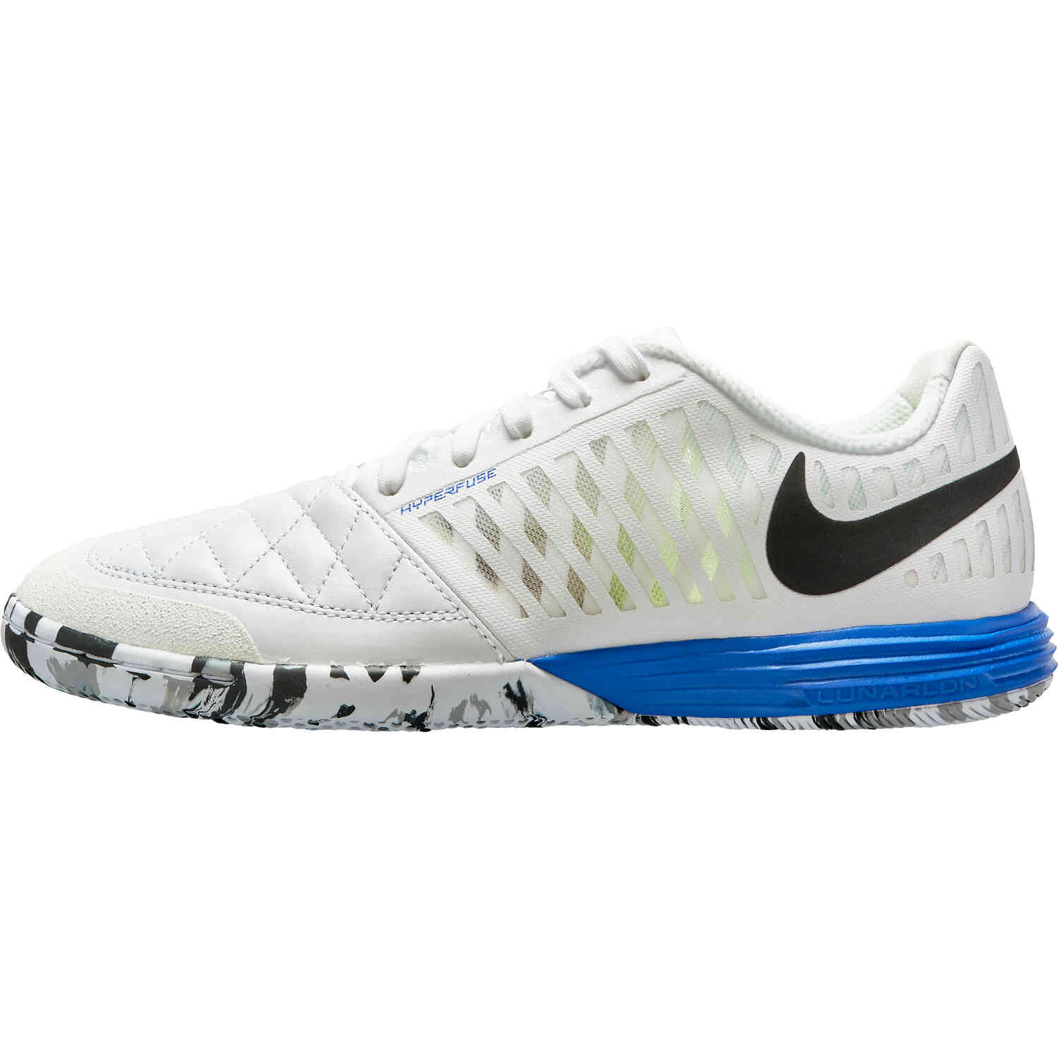 Bekentenis Bij zonsopgang banaan Nike Lunar Gato II IC Indoor Soccer Shoes - White, Black, Glacier Blue &  Racer Blue - Soccer Master