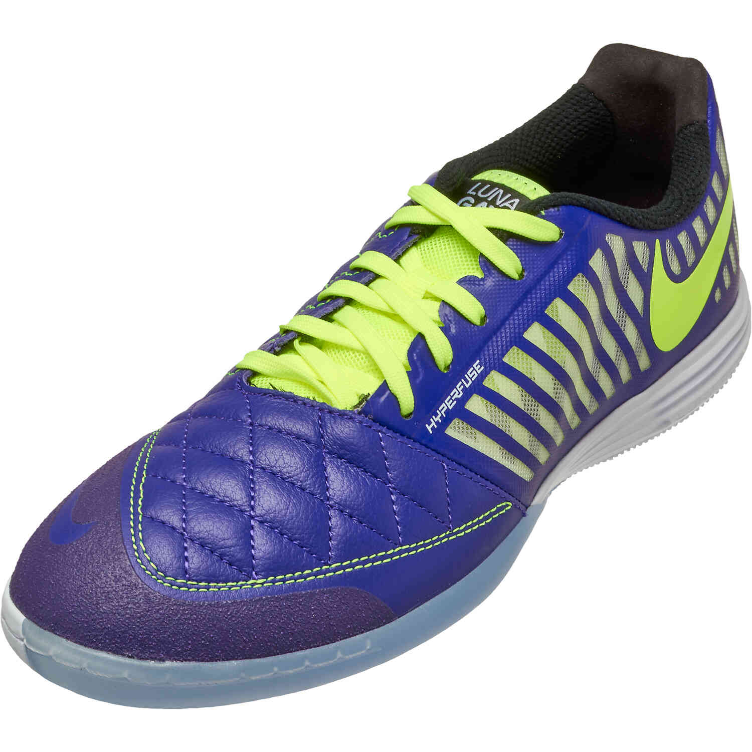 Actuación enfermero comunicación Nike Lunar Gato II IC Indoor Soccer Shoes - Electro Purple & Volt with  Black with White - Soccer Master