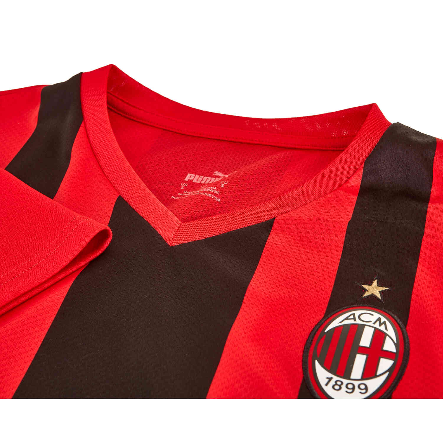 PUMA+AC+Milan+2021-2022+Home+Soccer+Jersey+Red%2FBlack+759122+01+