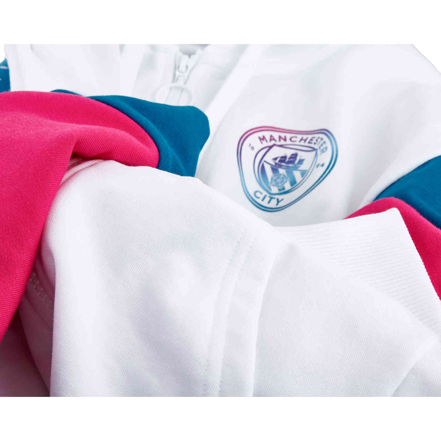 PUMA Manchester City Ftbl Culture Full zip Hoodie White Ocean