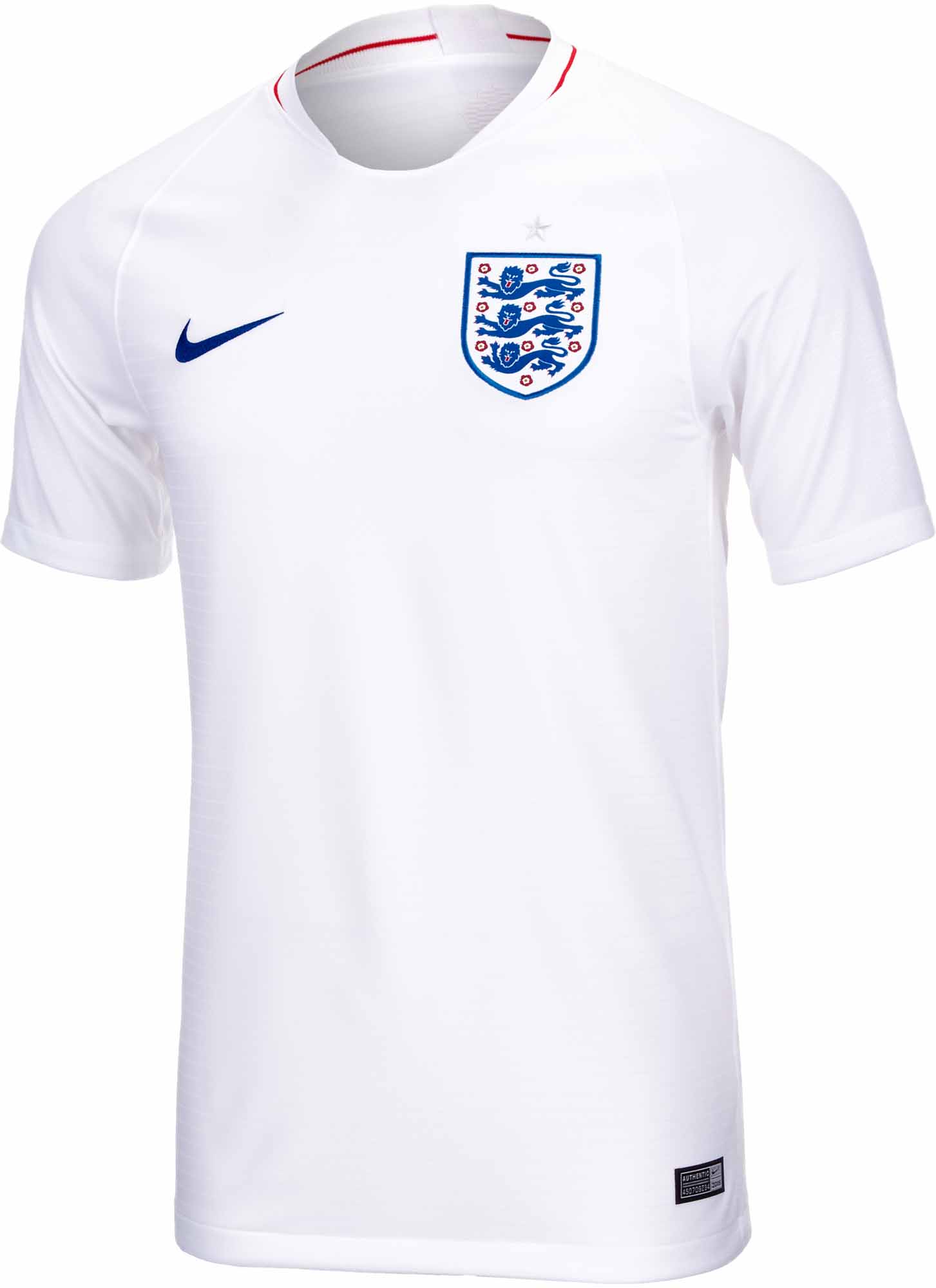Men's Nike White England National Team 2018 Authentic Home Jersey