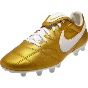 The Nike Premier II FG - Metallic Vivid Gold/White - Soccer
