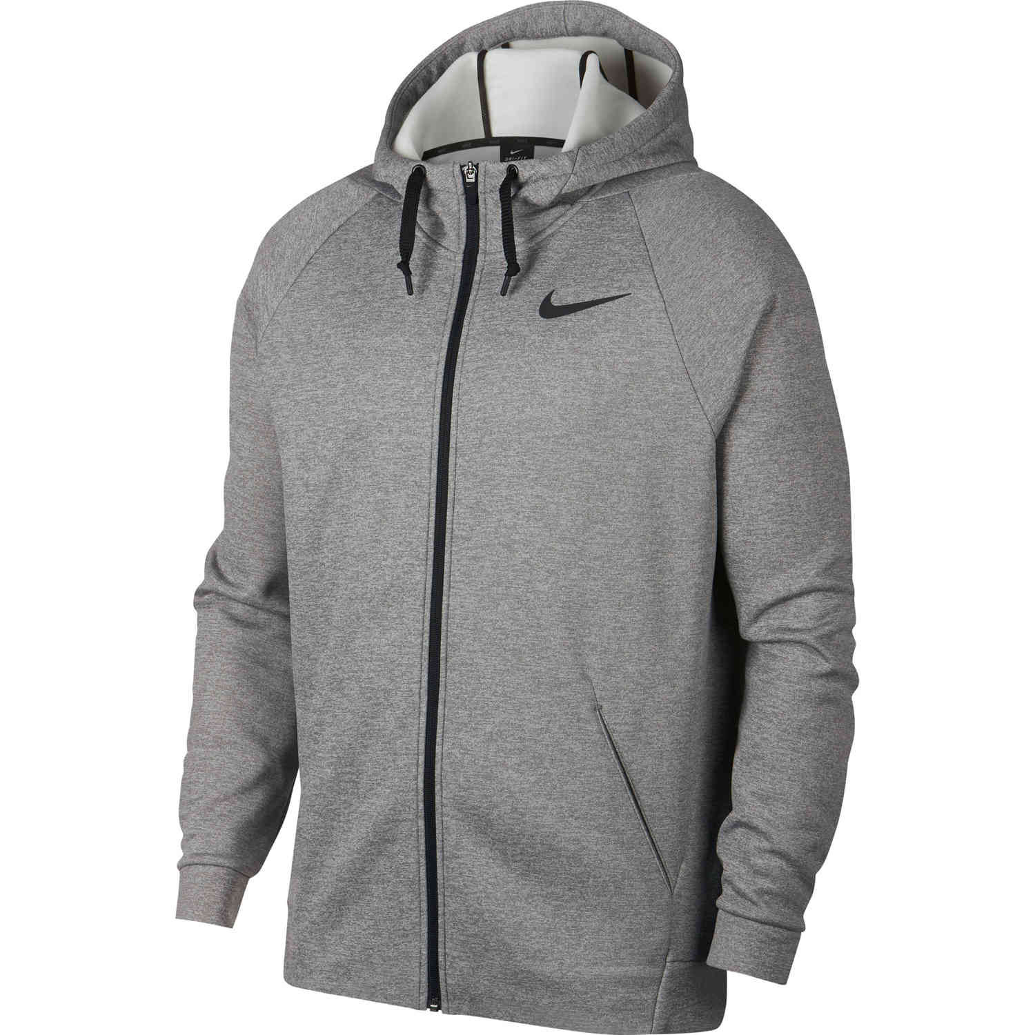 nike therma hoodie grey
