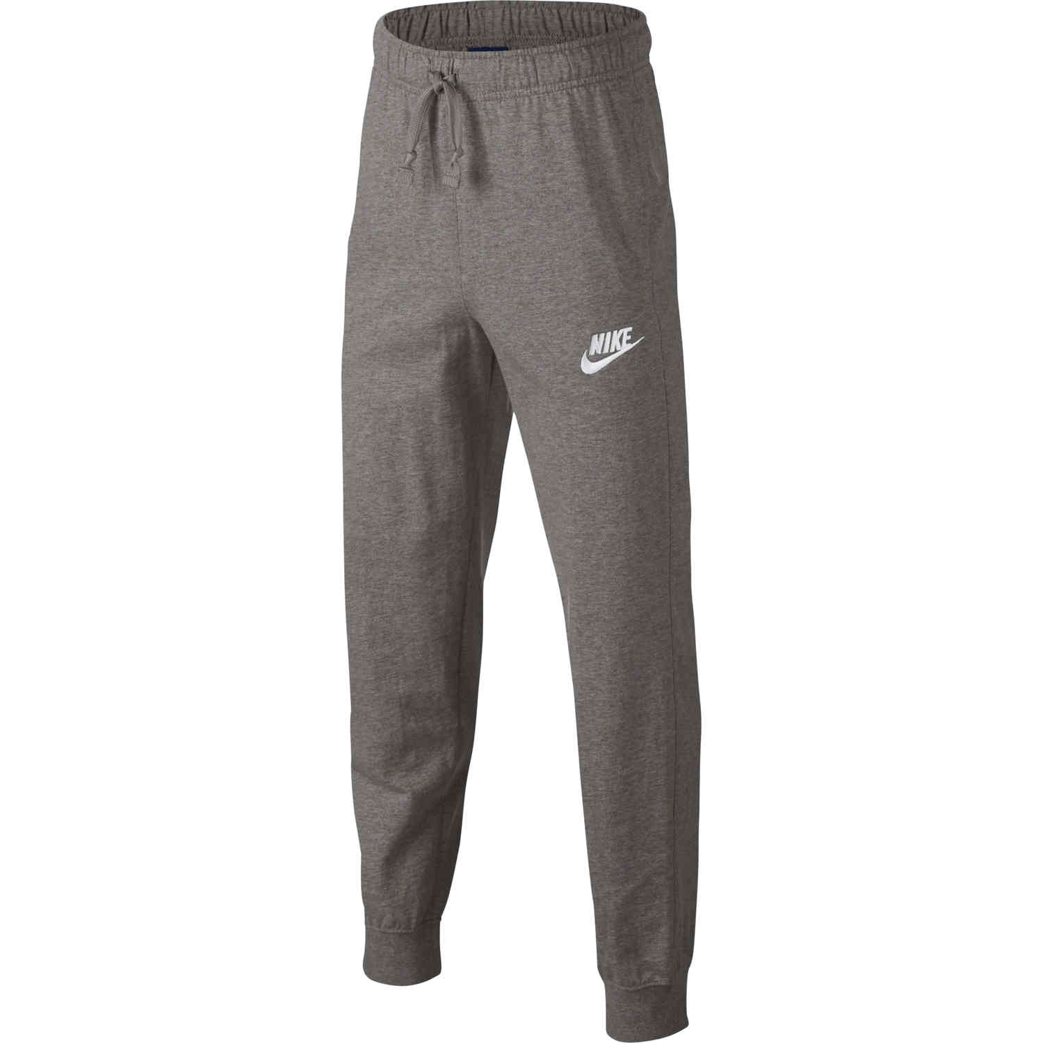 Kids Nike Sportswear Jersey Jogger Pants - Dark Grey Heather - Soccer ...