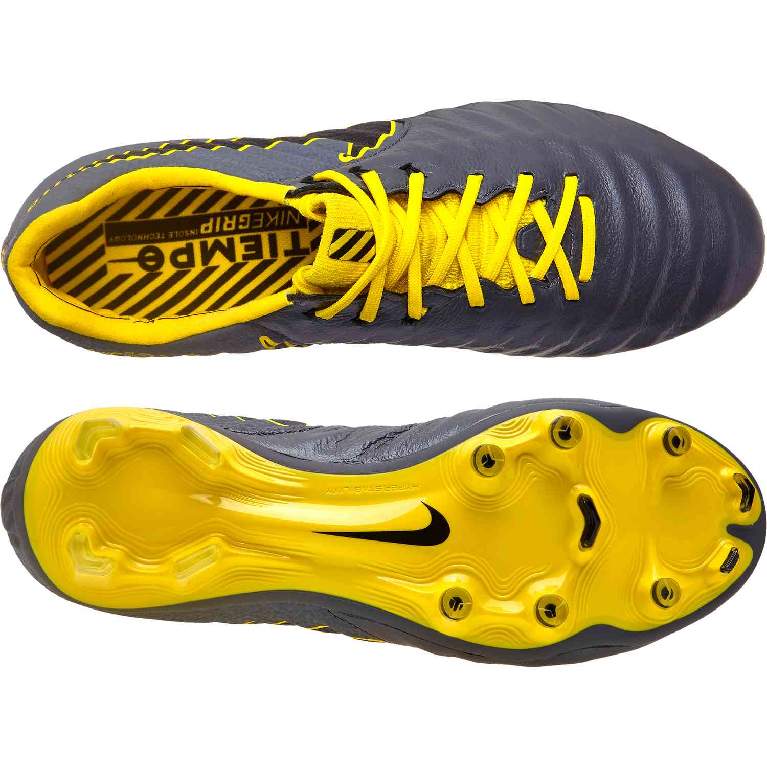 Men's Tiempo Legend 7 Elite FG Soccer Cleats Dark Grey//Yellow AH7238-070 