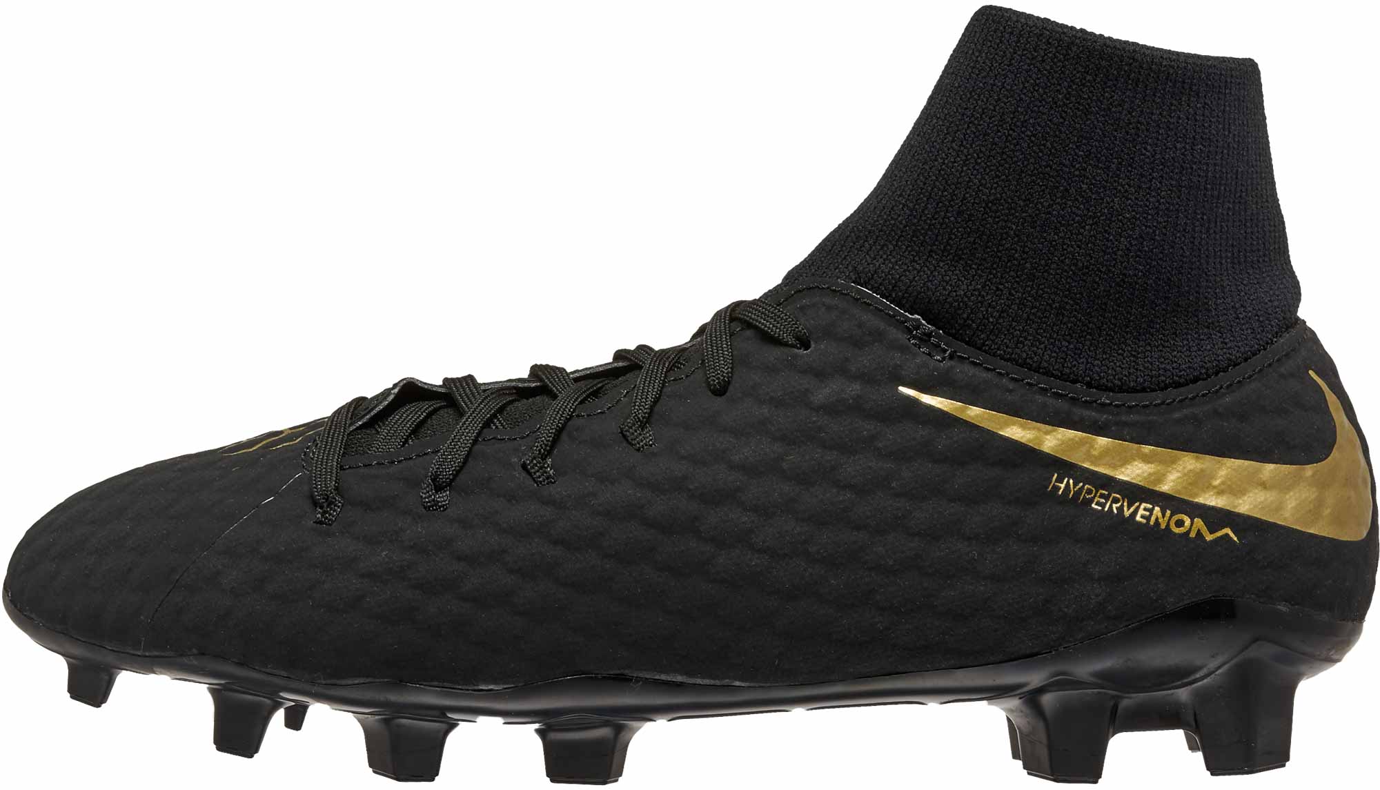 nike soccer cleats black and gold