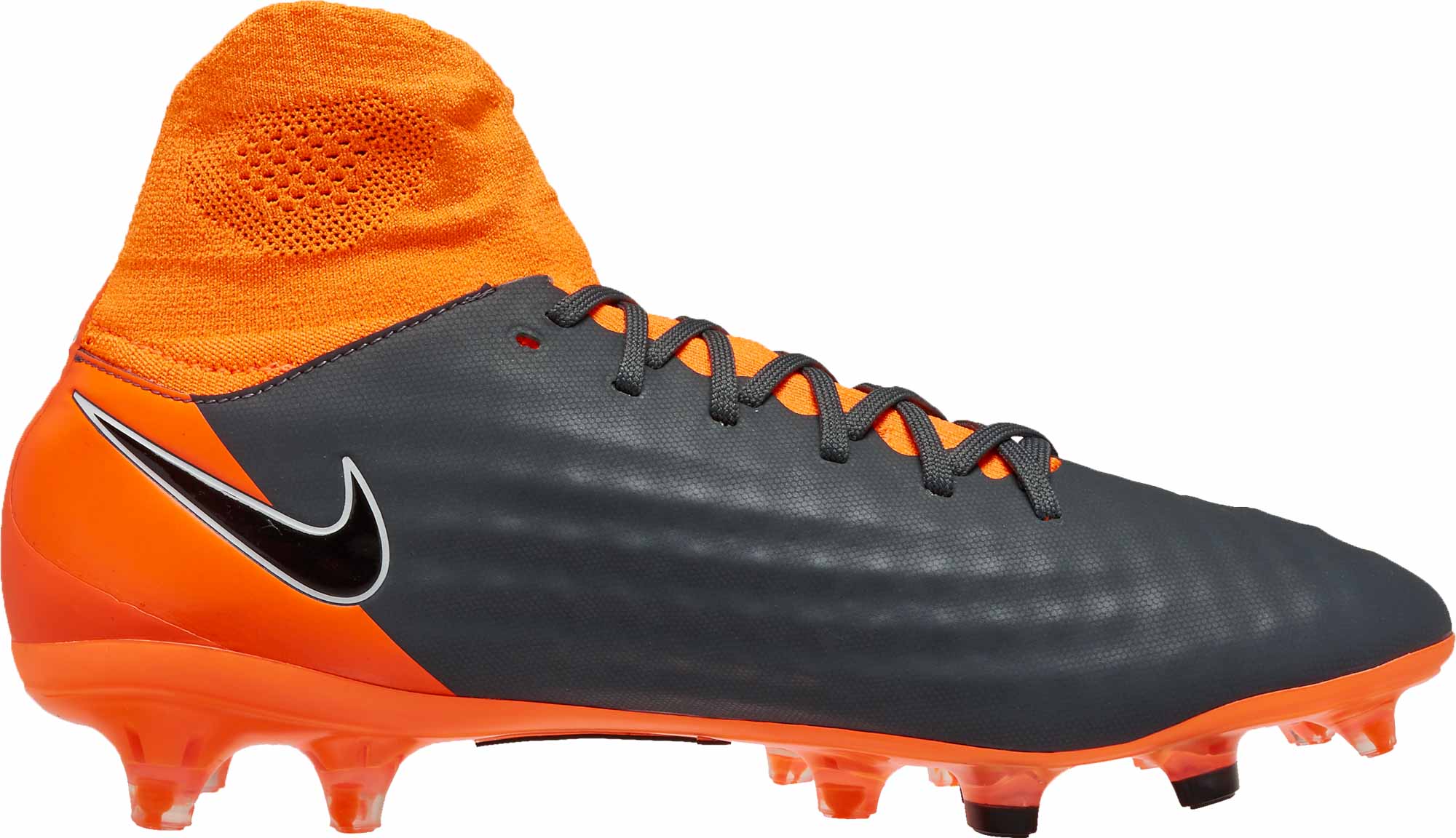 Grey and orange shop cleats