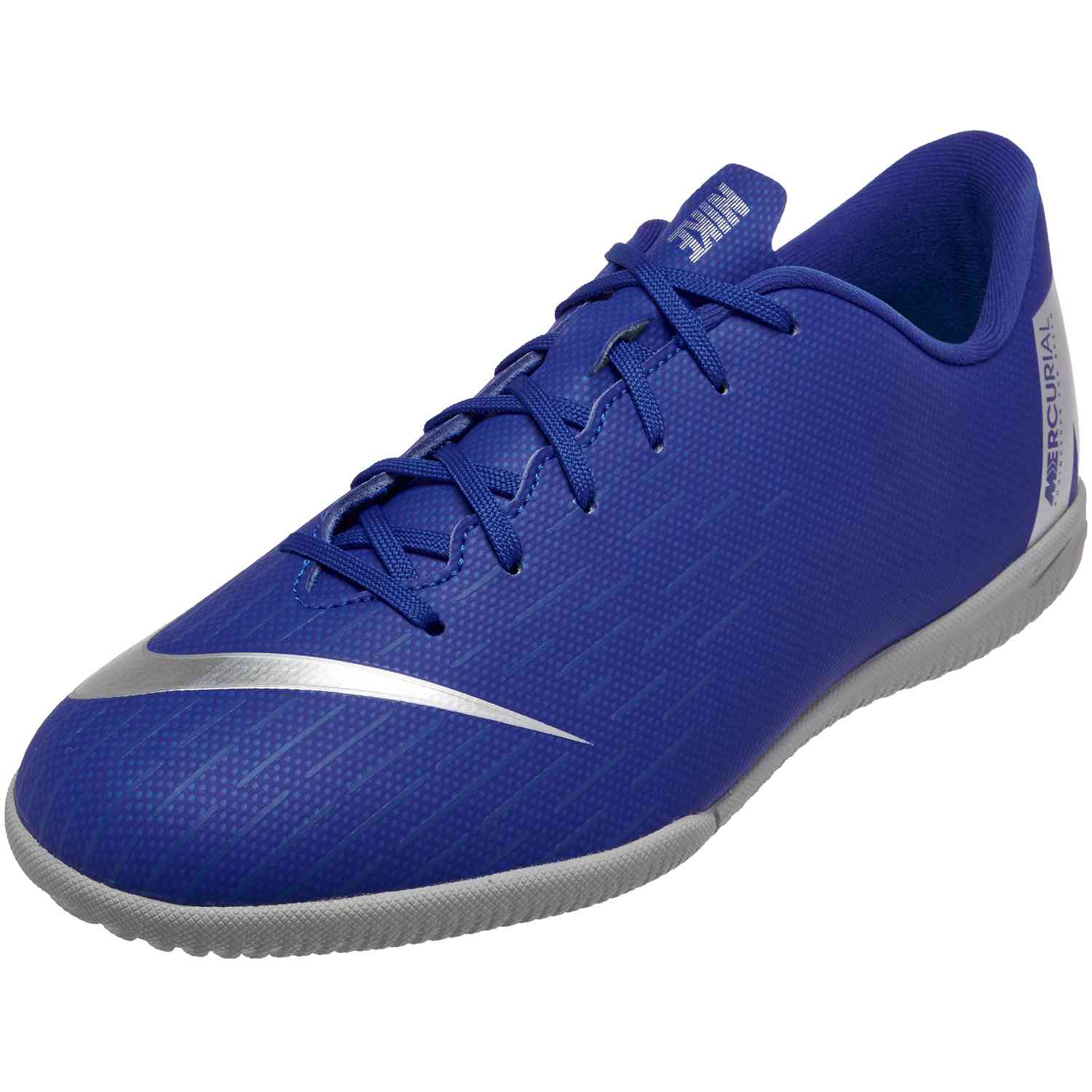 blue nike mercurial indoor soccer shoes