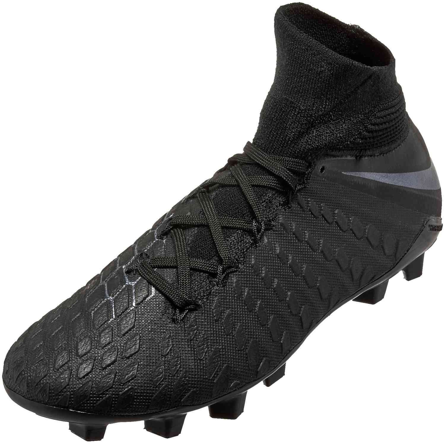 Nike Hypervenom Phantom 3 Elite Df Fg Youth Black Black