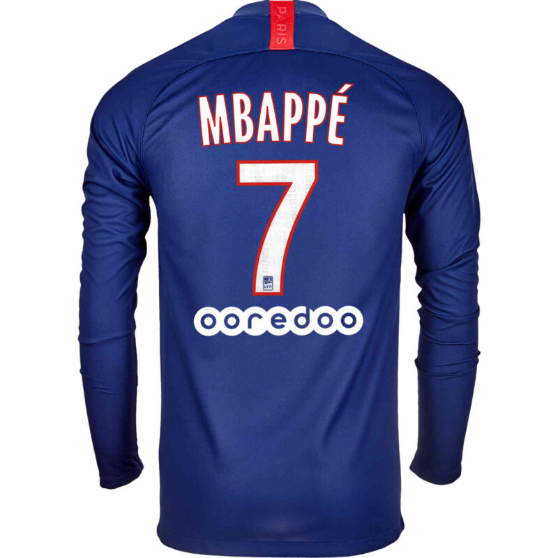 2019/20 Kylian Mbappe PSG L/S Home Jersey  Soccer Master