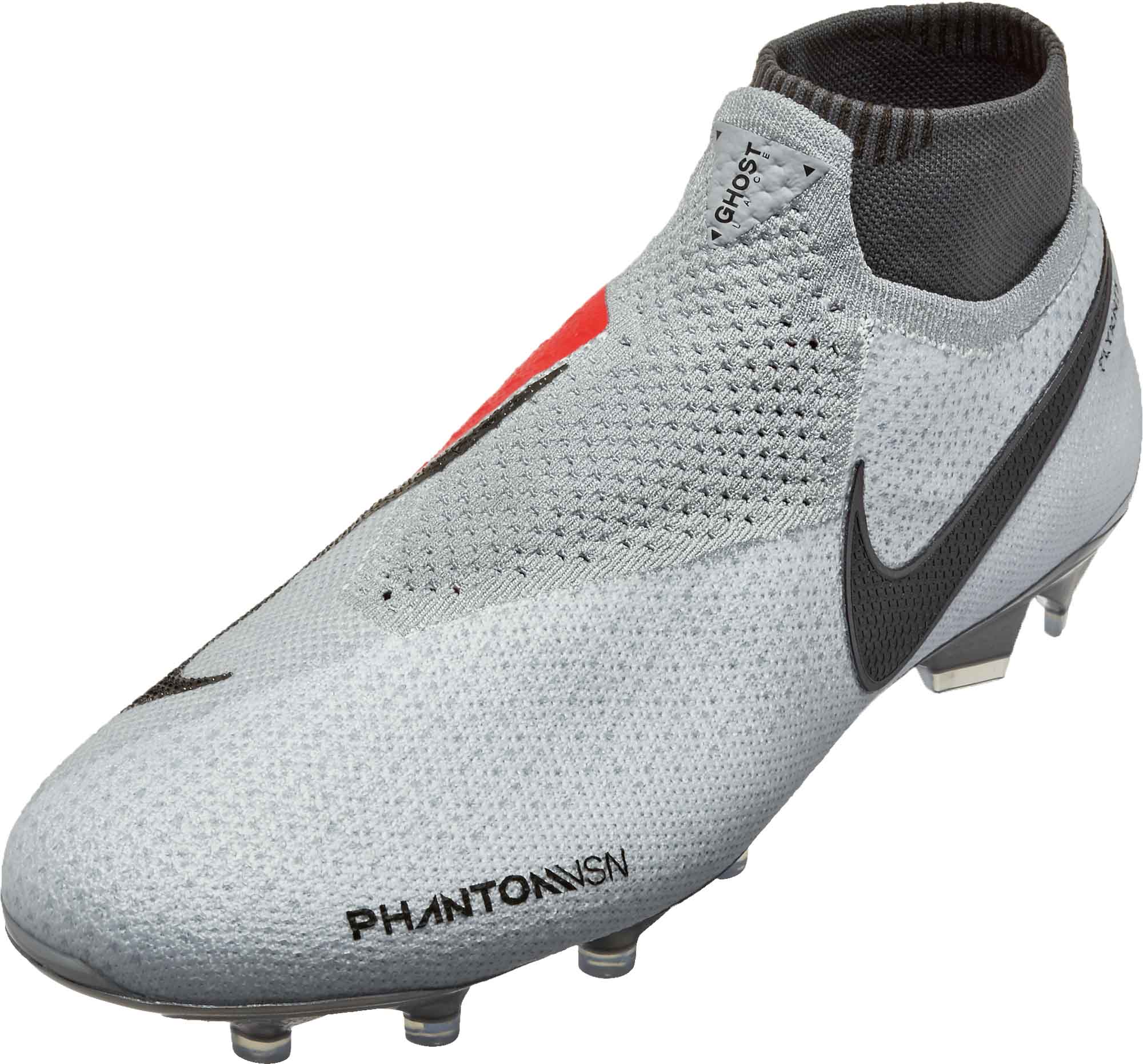 schuifelen Slang Wegversperring Nike Phantom Vision Elite FG - Pure Platinum/Black/Light Crimson/Dark Grey  - Soccer Master