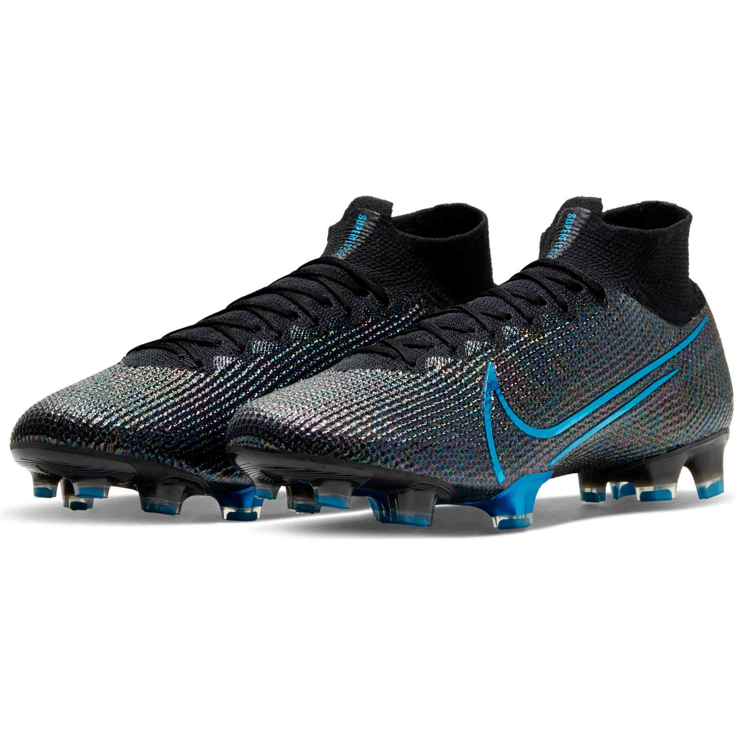 Mens Nike Mercurial Superfly 7 Elite FG Black Laser Blue