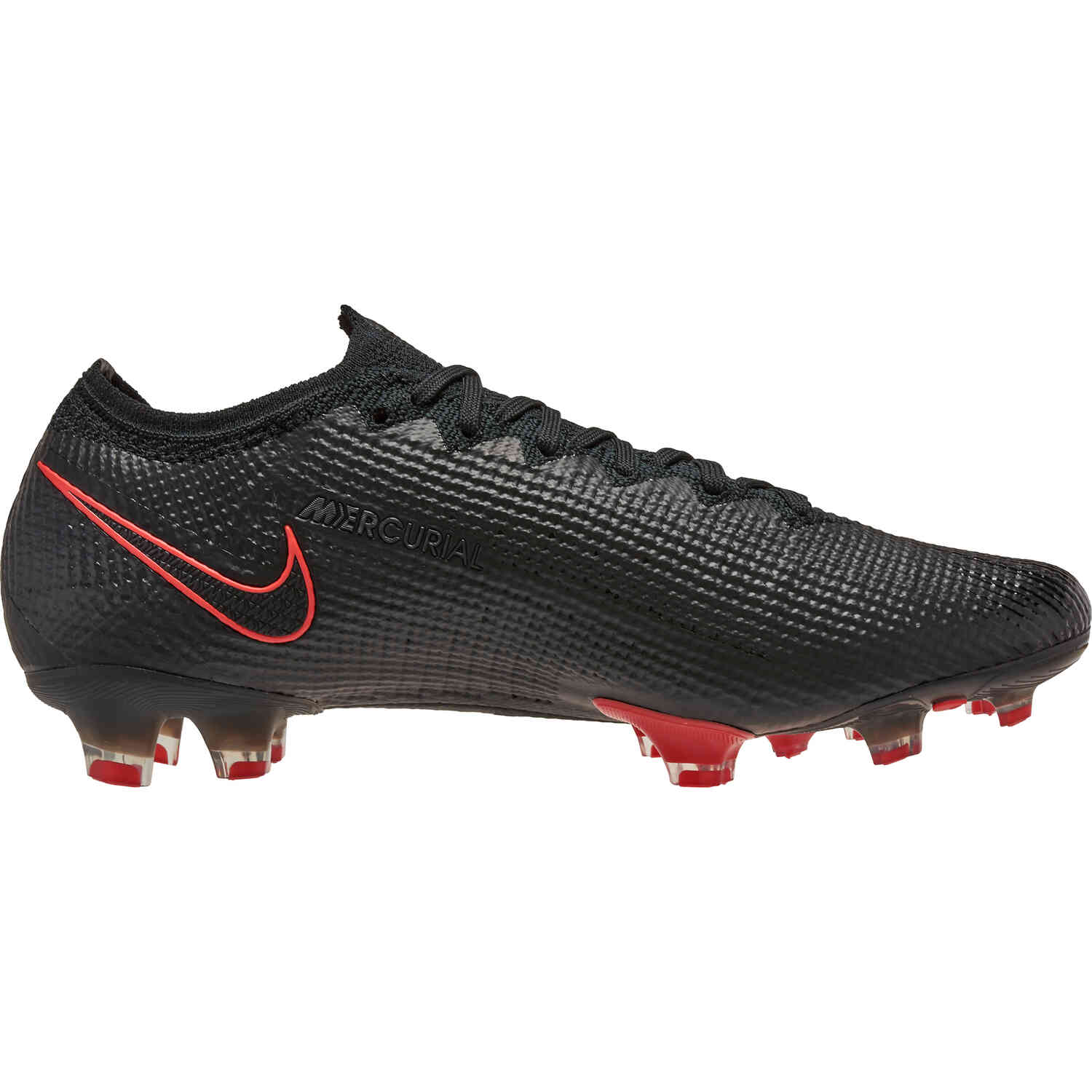 Nike mercurial black red hot sale