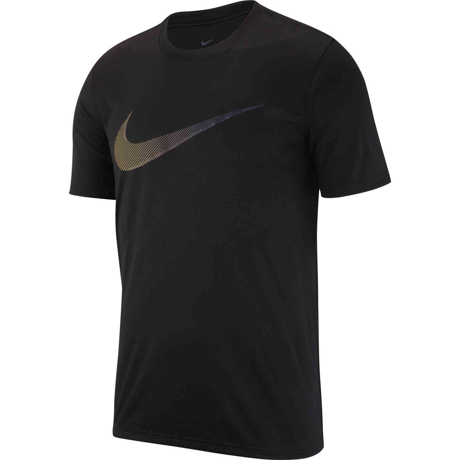 Nike Dri-Fit Cotton Swoosh Tee - Black/White - Soccer Master
