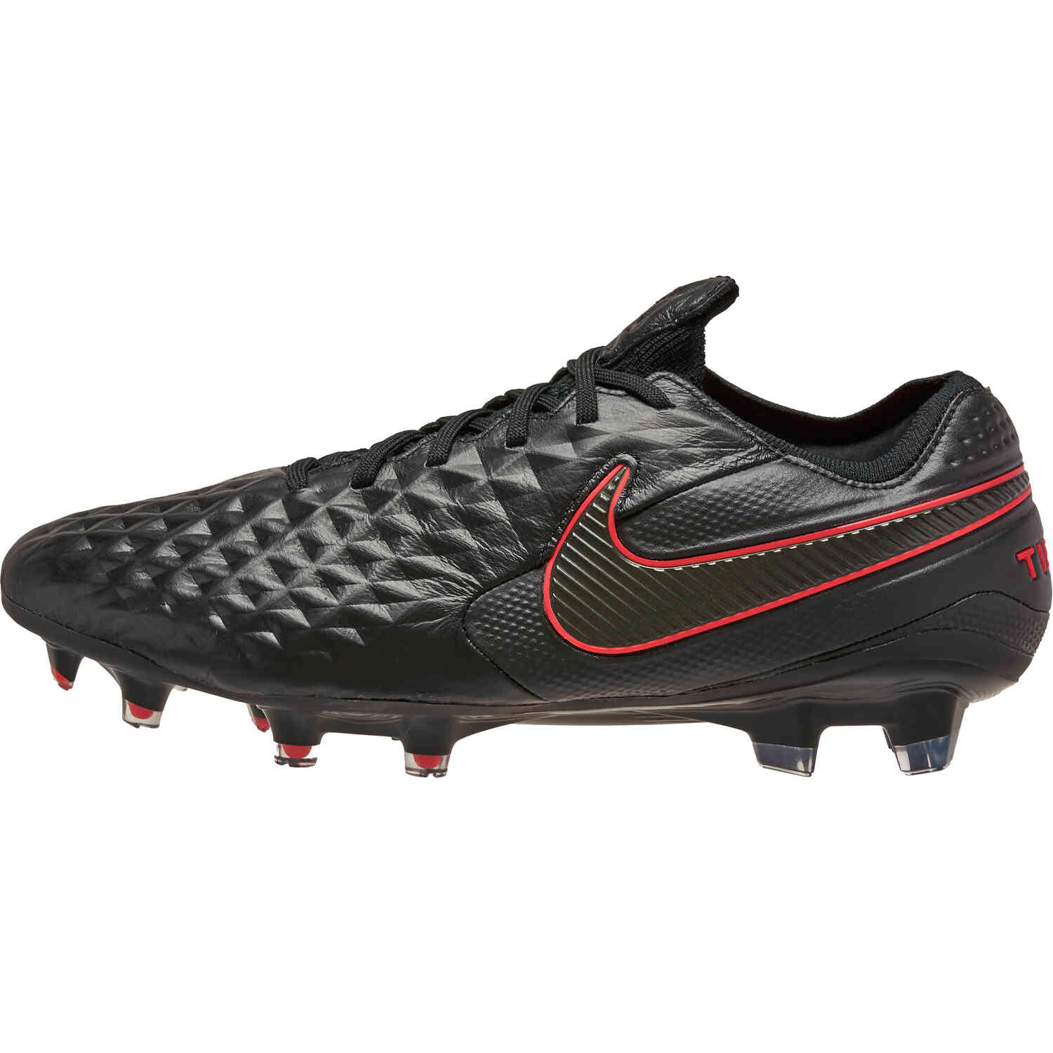 nike tiempo red black