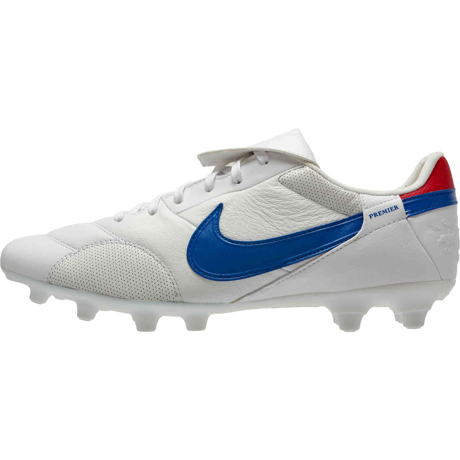 Nike III FG Firm Ground Soccer Cleats - White, Game Royal & University Red - Soccer Master