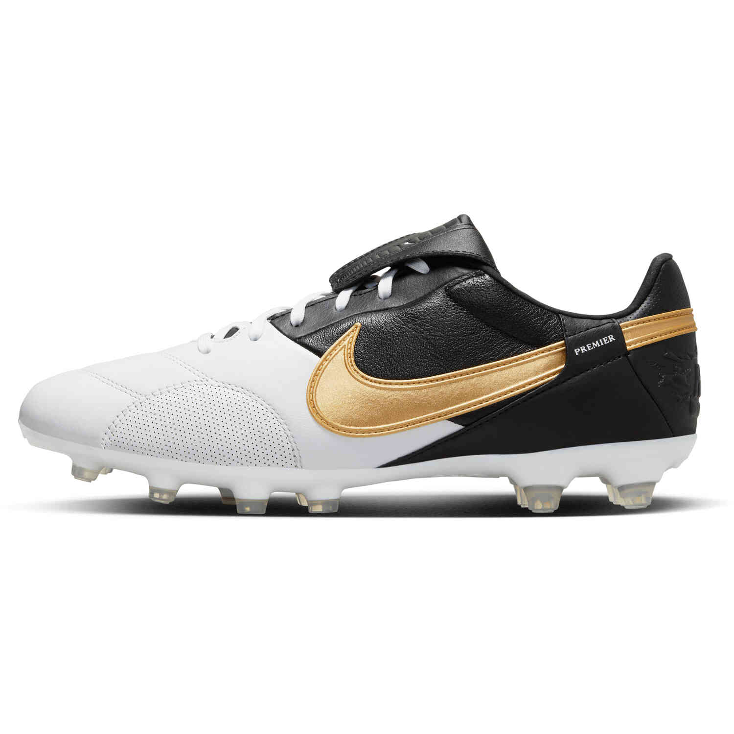 Nike Premier III FG White Metallic Gold with Black Soccer Master