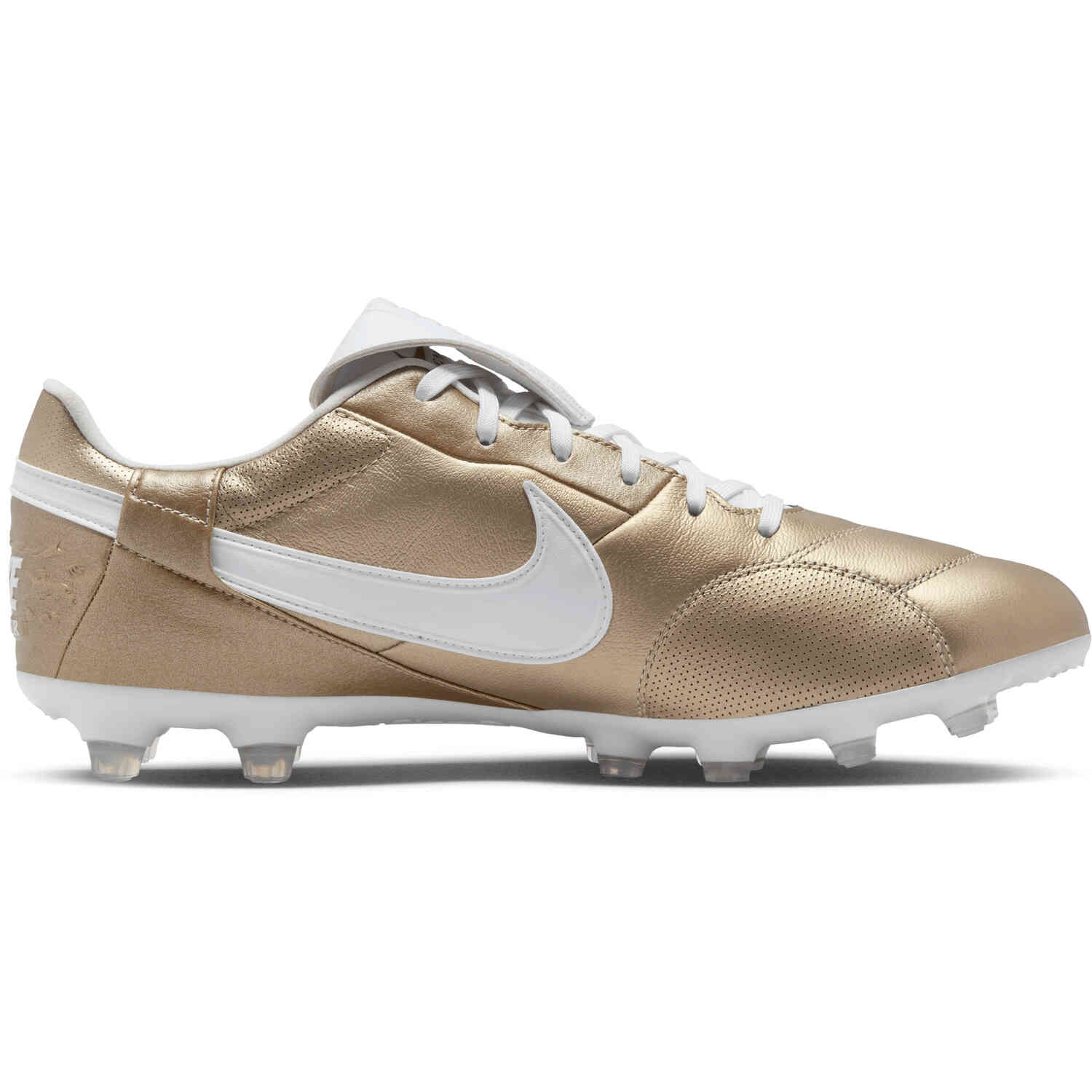 Nike Premier III FG Metallic Gold Grain White with Metallic Gold Grain Soccer Master