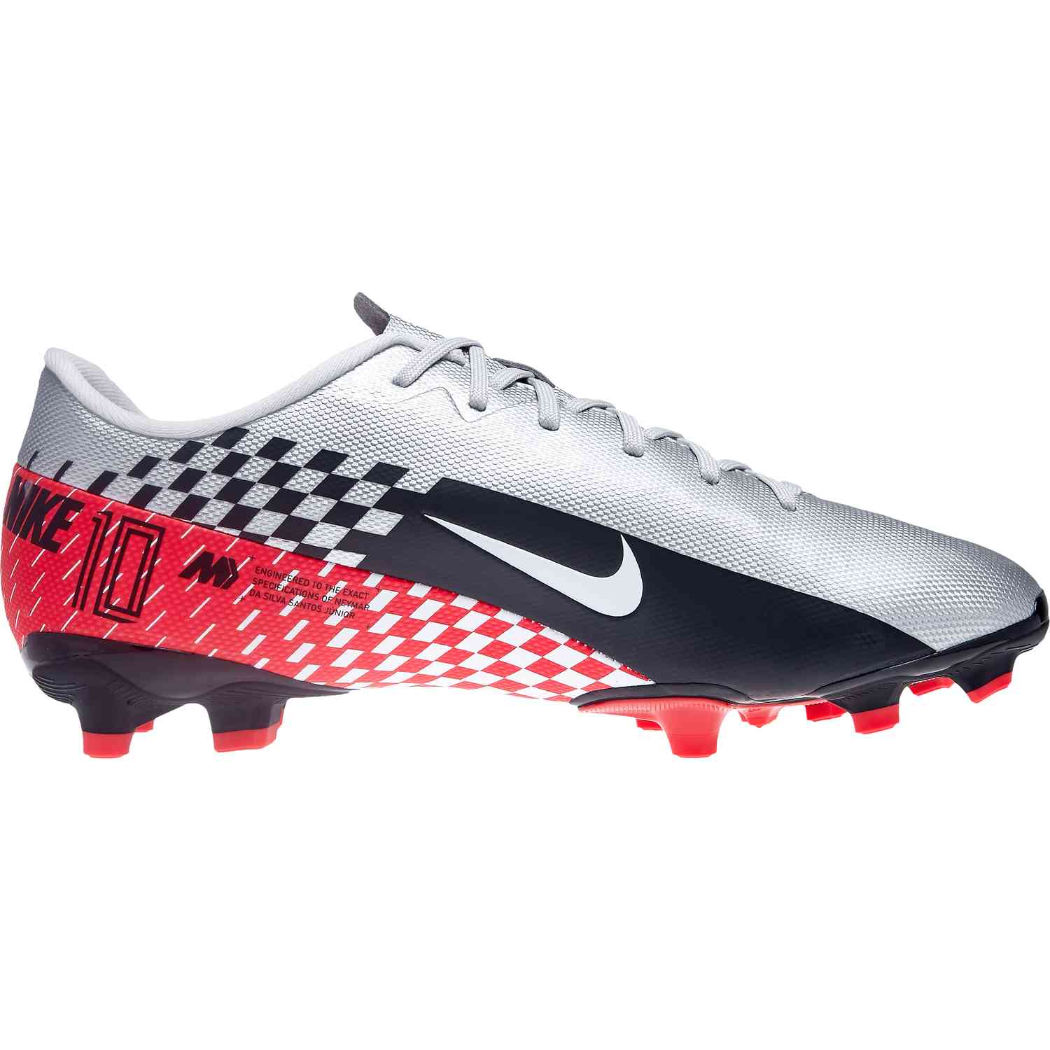Kids Nike Neymar Mercurial Vapor 13 Academy FG Chrome Black Red
