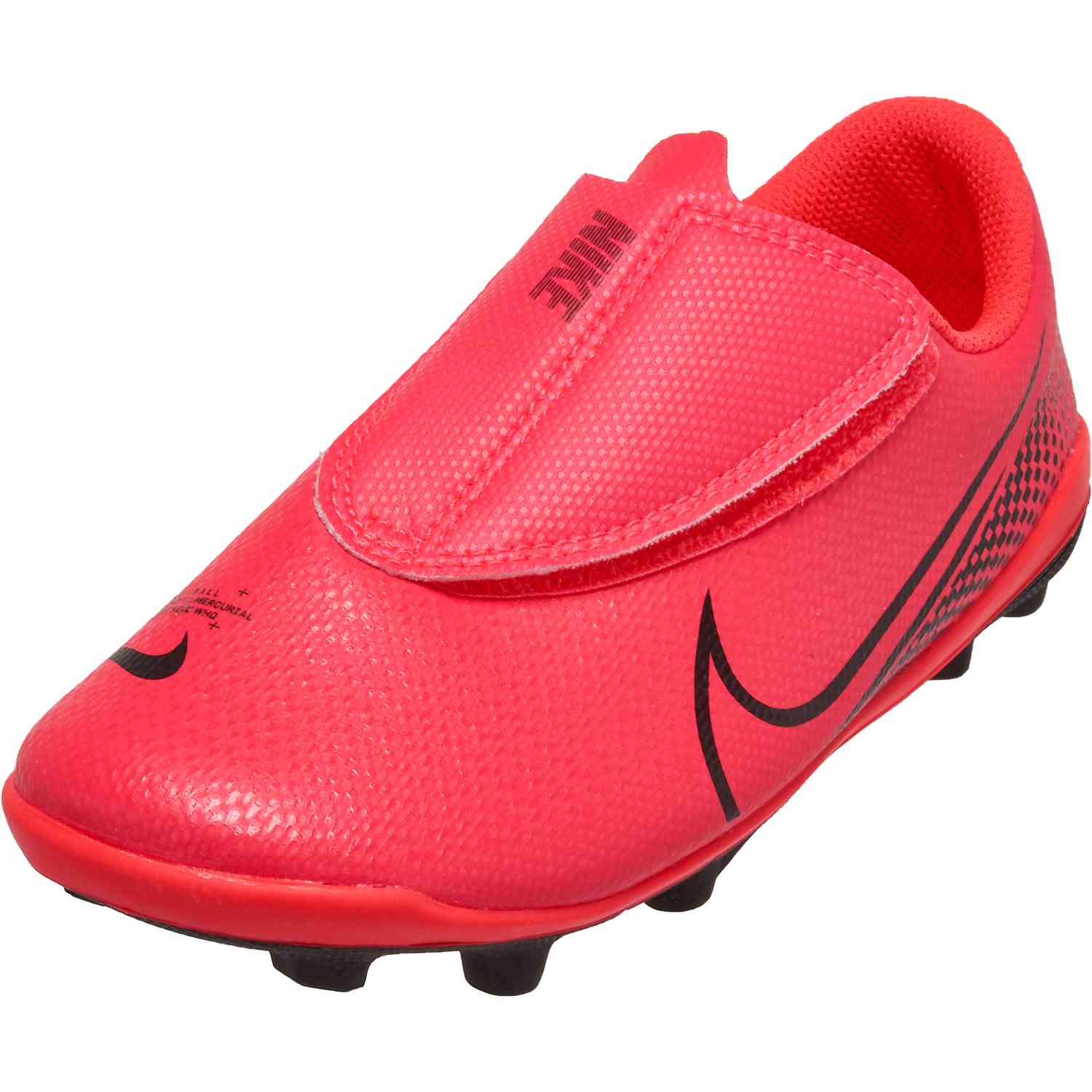 Youth soccer cleats top velcro