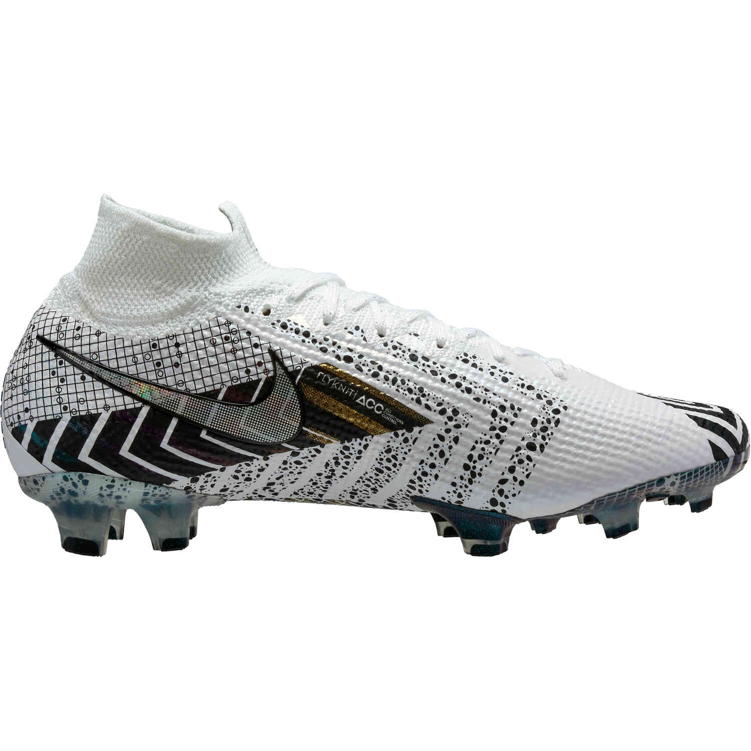 nike mercurial black and white