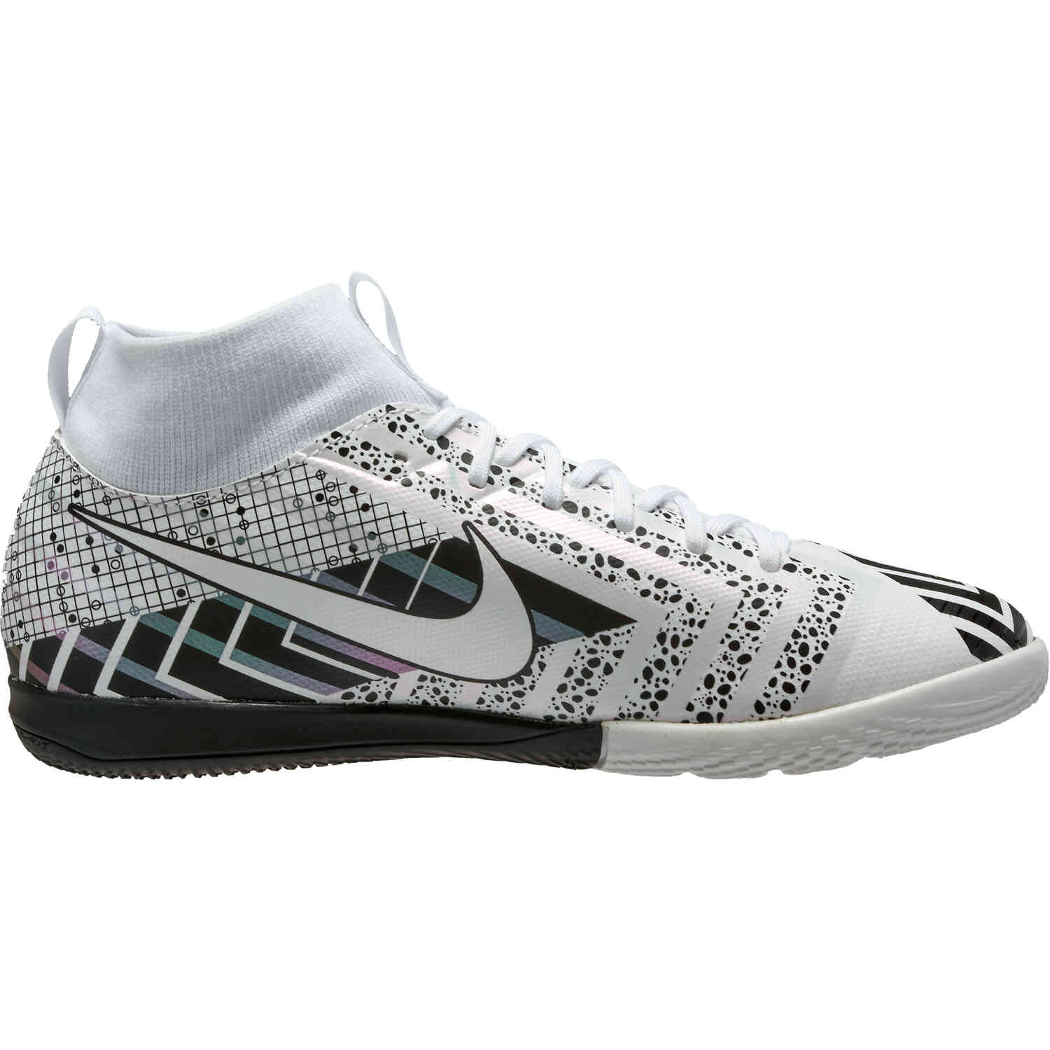 Kids Nike Mercurial Superfly 7 Academy IC White Black Soccer