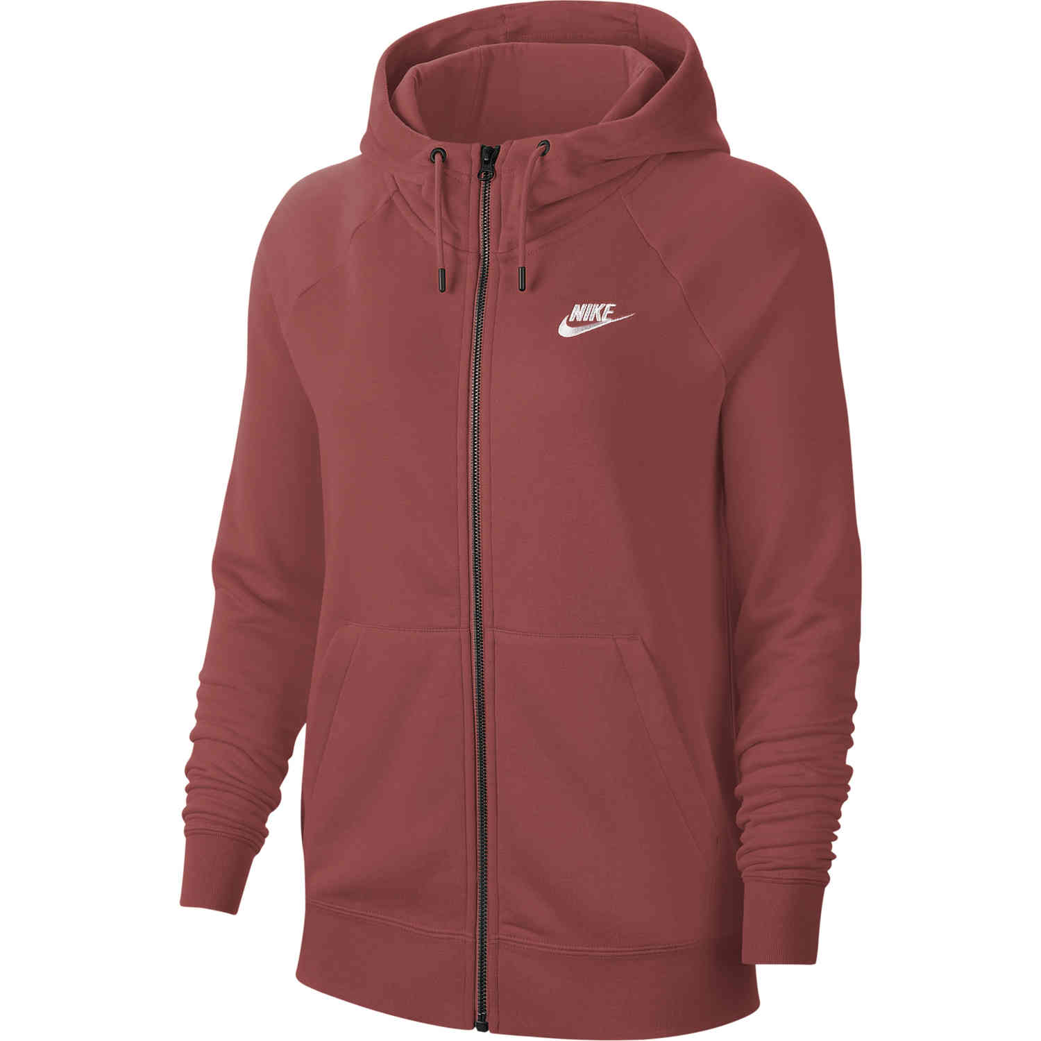 Womens Nike Essential Fleece Full-zip Hoodie - Cedar - Soccer Master