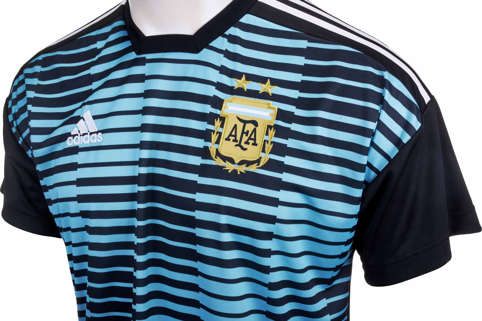 adidas Argentina Prematch Jersey Blue & Black Soccer Master