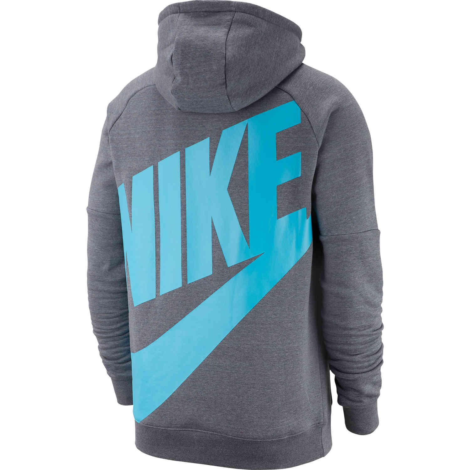 grey and blue nike hoodie