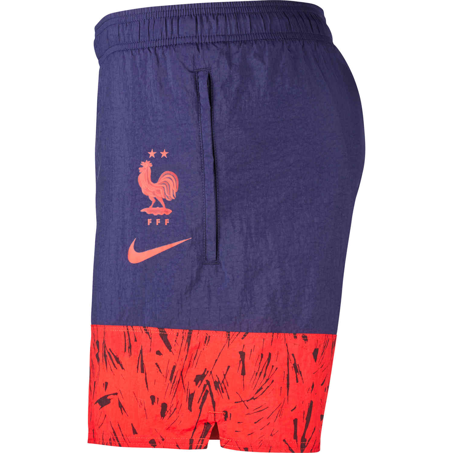 red nike soccer shorts