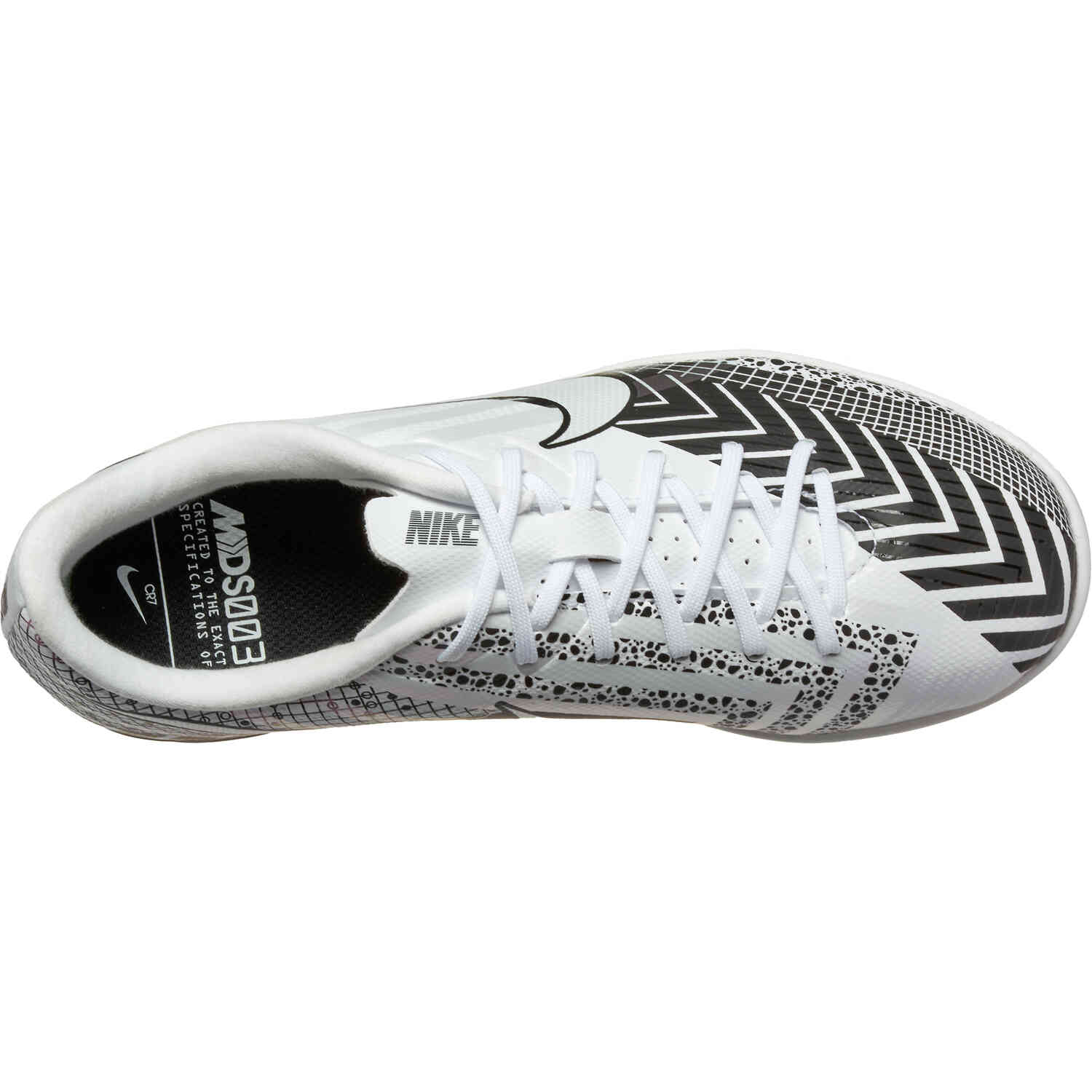 Kids Nike Mercurial Vapor 13 Academy IC White Black Soccer