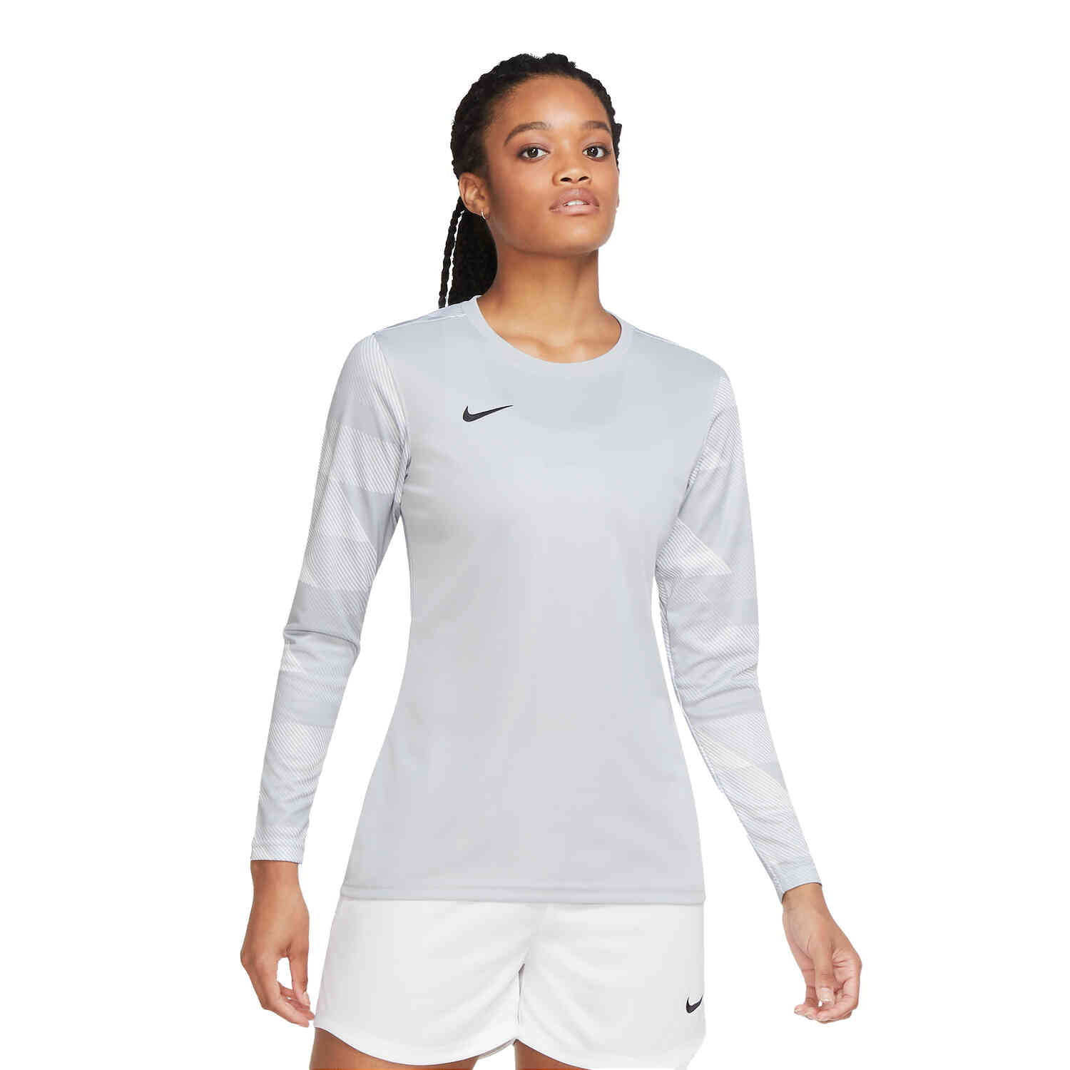 hacer los deberes Interior ola Womens Nike Park IV Team Goalkeeper Jersey - Wolf Grey & White with Black -  Soccer Master