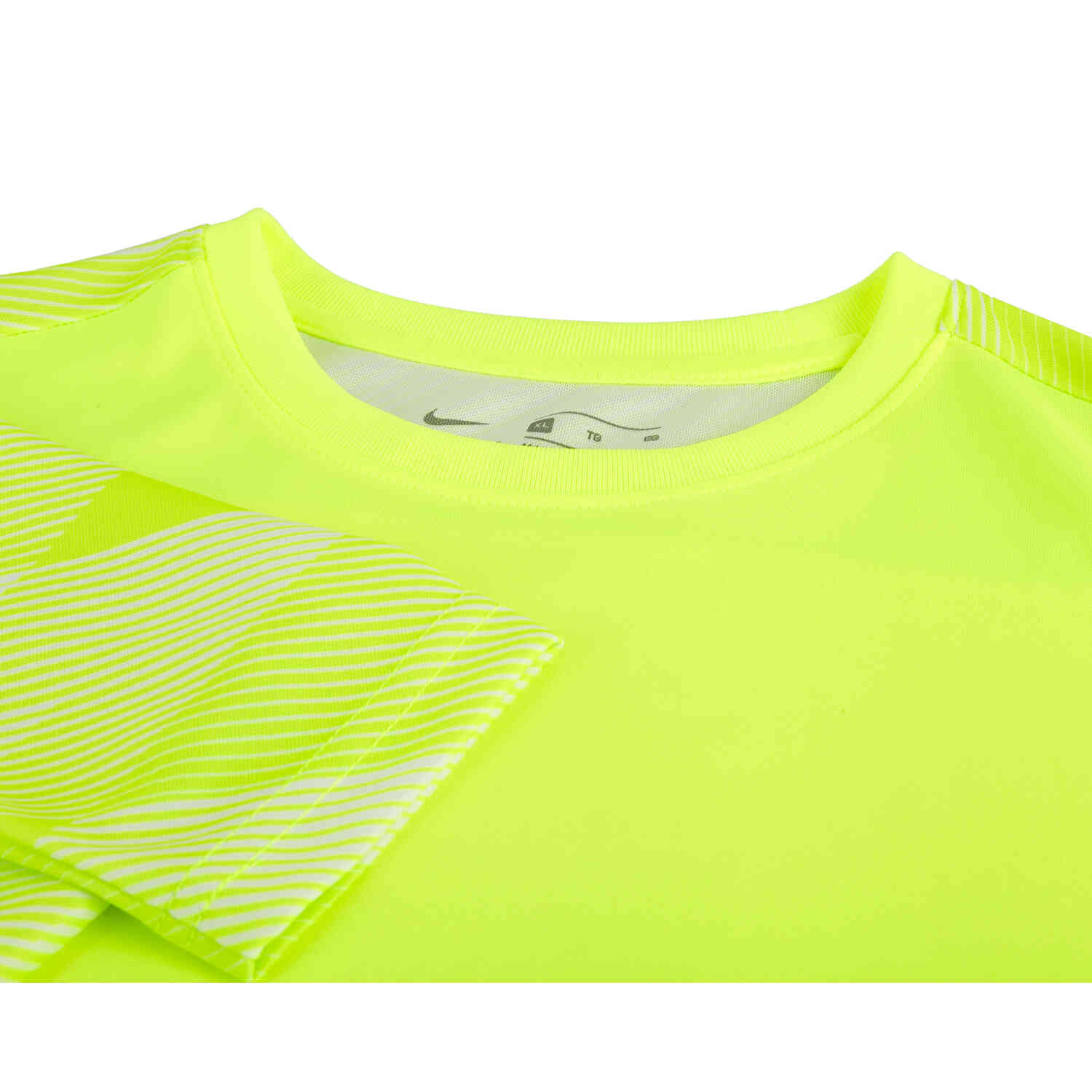Kids Nike Park IV Team Goalkeeper Jersey Volt White with Black