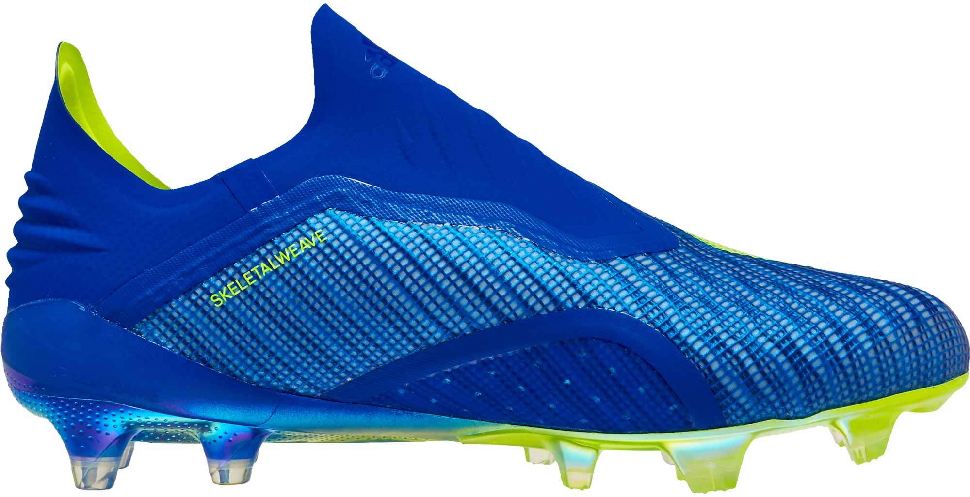 Adidas X 18 Fg Football Blue Solar Yellow Black Soccer Master