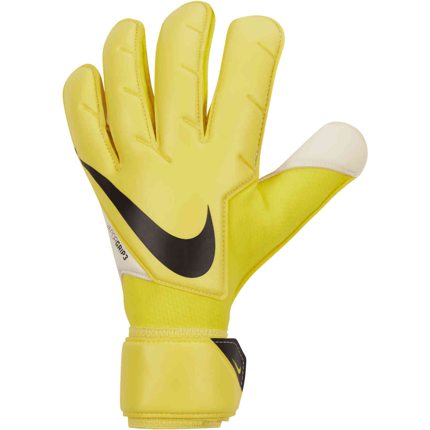 Nike Vapor Grip3 Goalkeeper Gloves Yellow Strike White Black Soccer Master