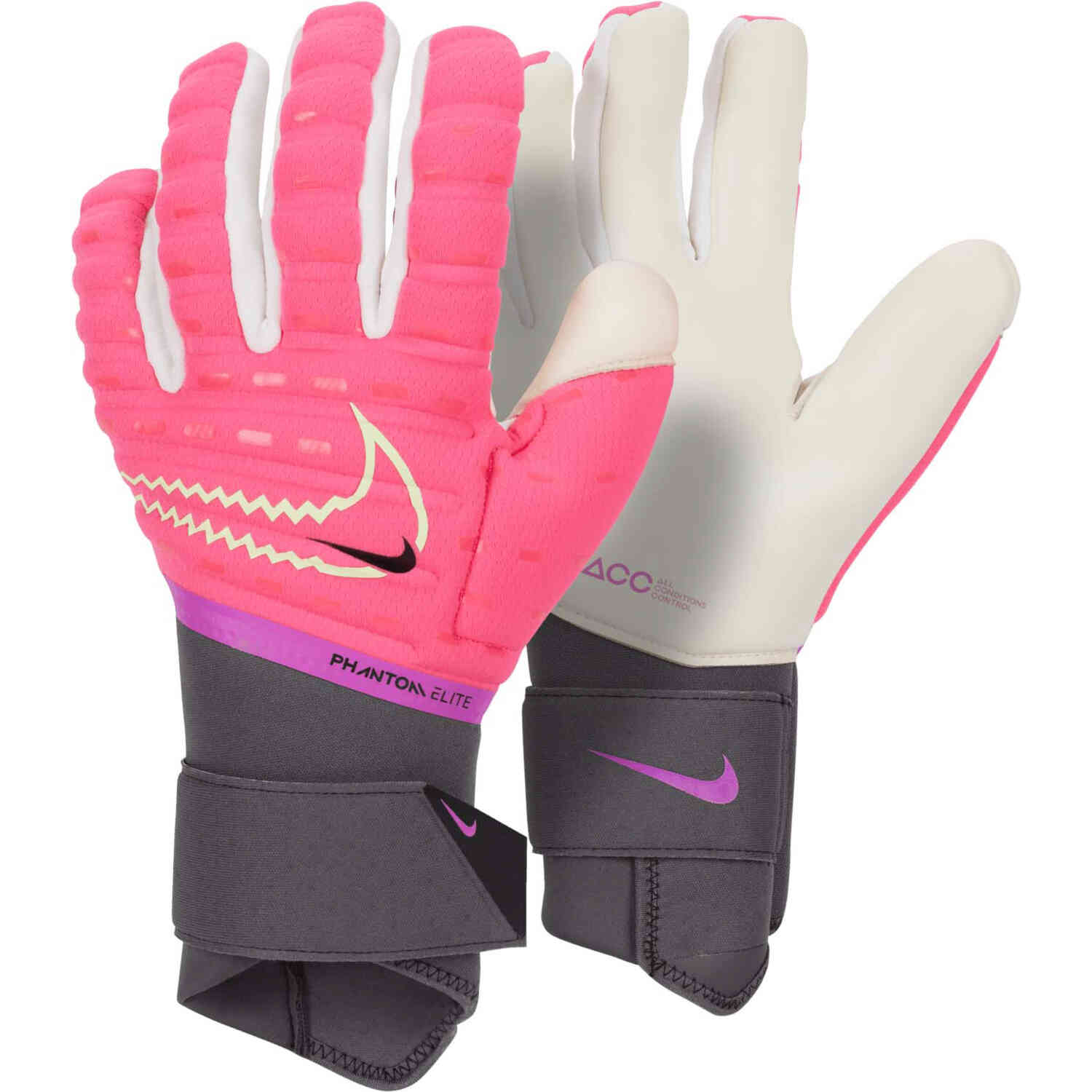 Pink soccer goalie gloves clearance