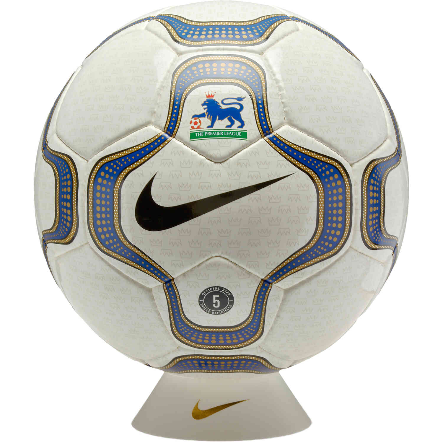 Nike League Geo Merlin Match Soccer Ball - White & Black with Blue - Soccer Master